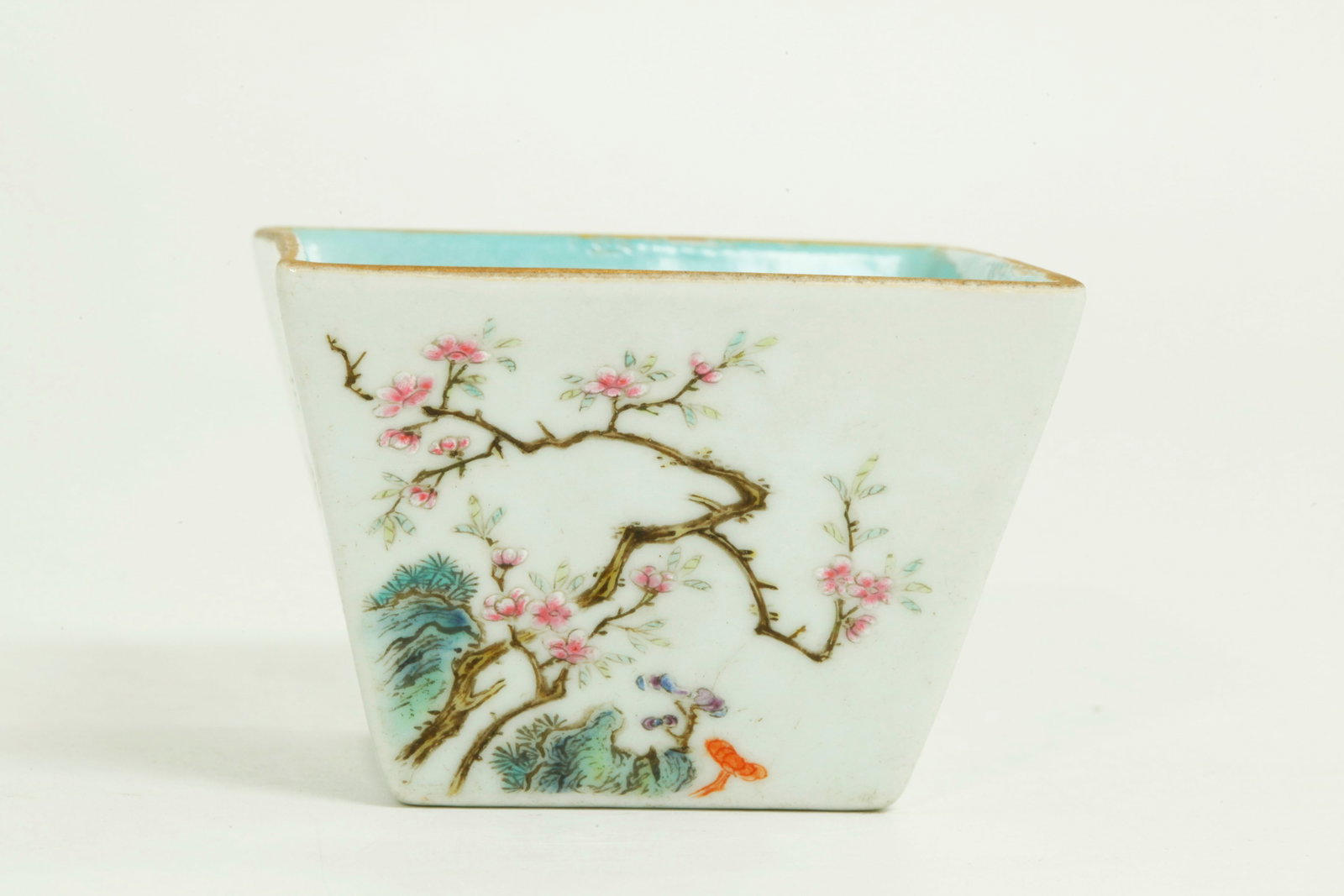 Chinese 19th C Porcelain Square-Measure Cup (1 of 6)