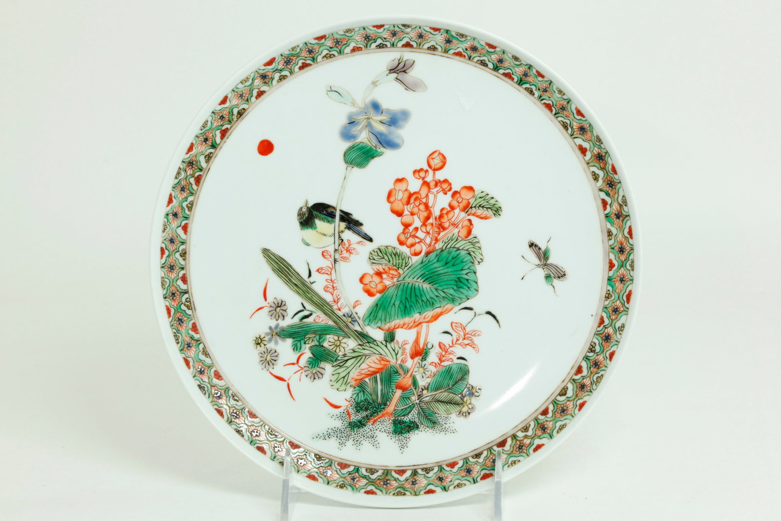 Chinese Famille Verte Porcelain Display Plate (1 of 4)