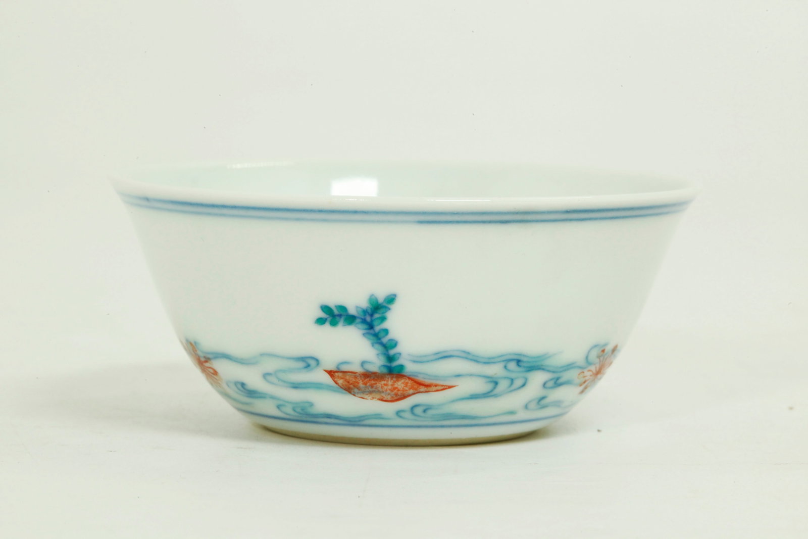 Small Chinese Doucai Enameled Porcelain Cup (1 of 7)