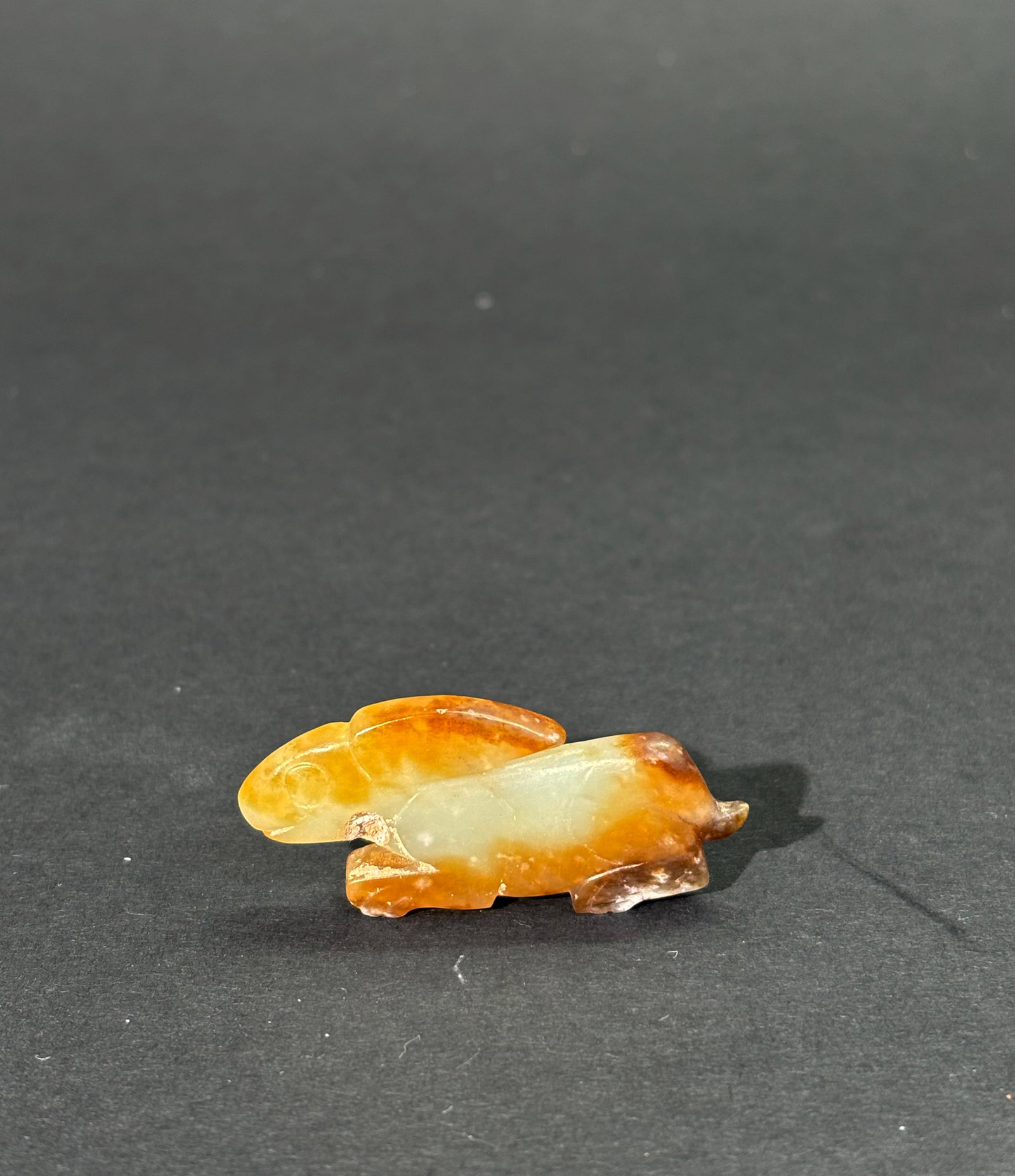Chinese Pale Celadon To Russet Jade Rabbit Pendant (1 of 4)