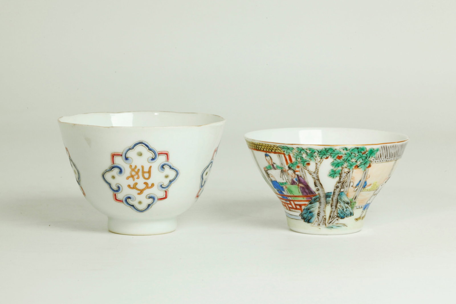 2 Fine Chinese 19th C Enameled Porcelain Cups (1 of 7)