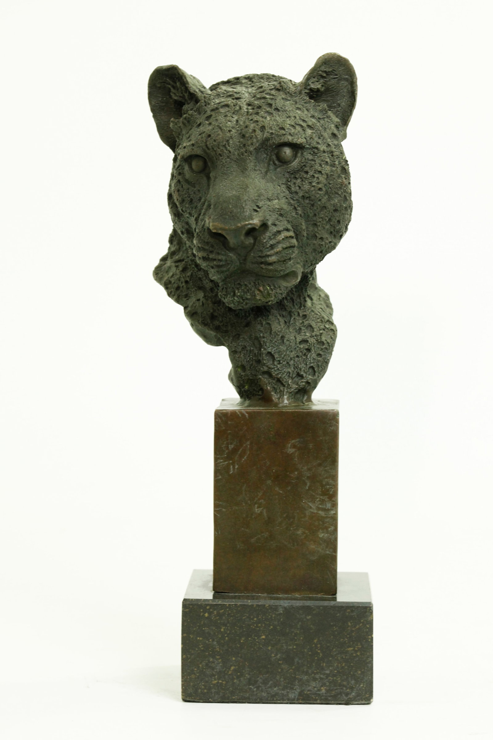 Bronze "Leopard Head" signed P J Mene (1 of 6)