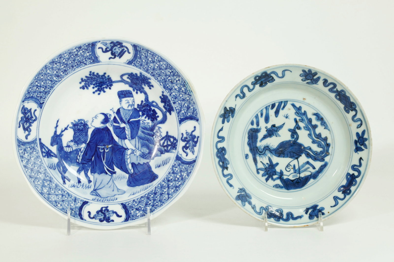 2 Chinese Blue White Porcelain Plates Ming & Qing (1 of 5)