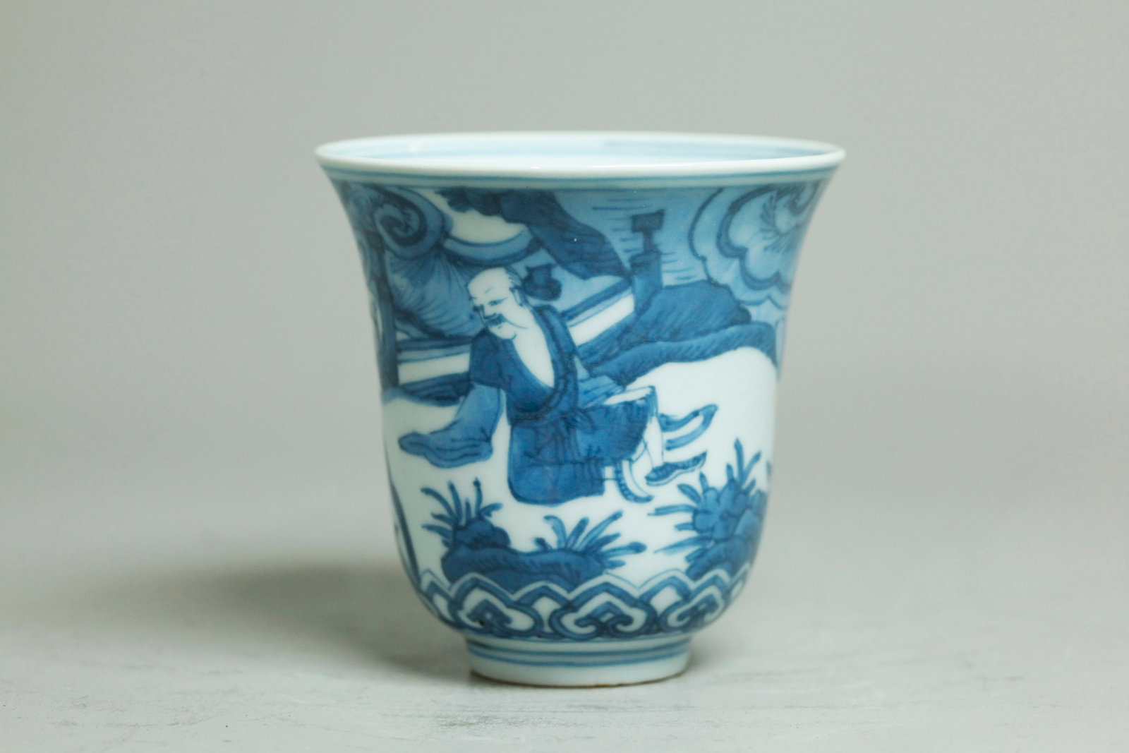 Chinese Blue & White Porcelain Scholar's Teacup (1 of 5)