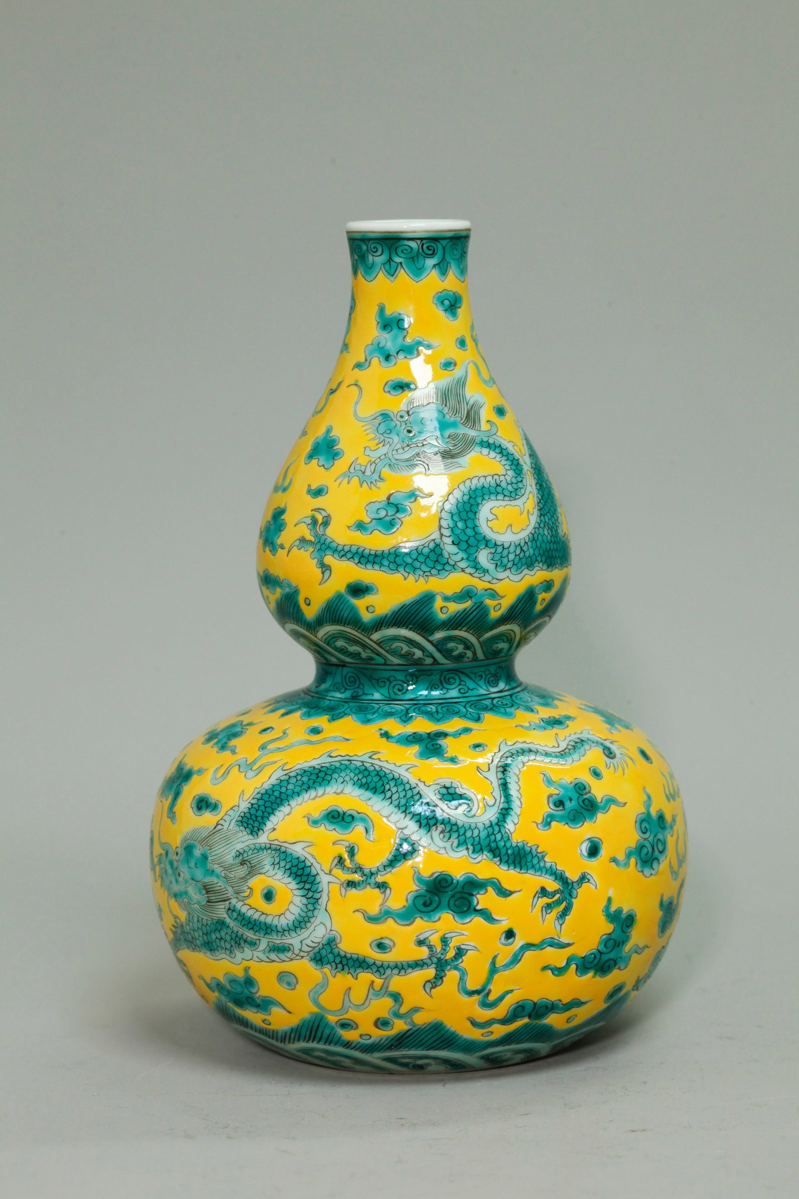 Chinese Porcelain Double Gourd Dragon Vase (1 of 6)