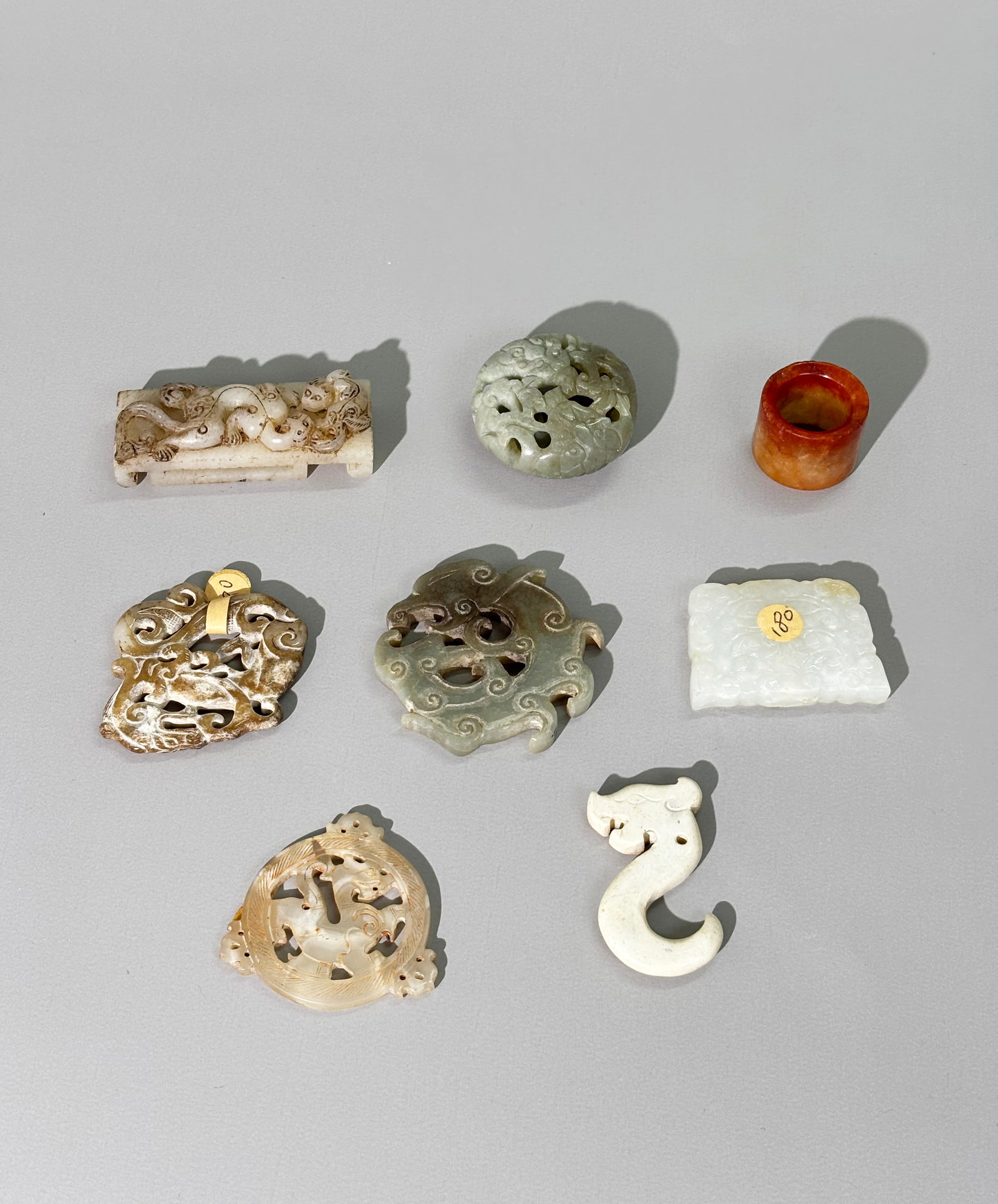 8 Chinese Small Jades Or Hard Stones (1 of 8)