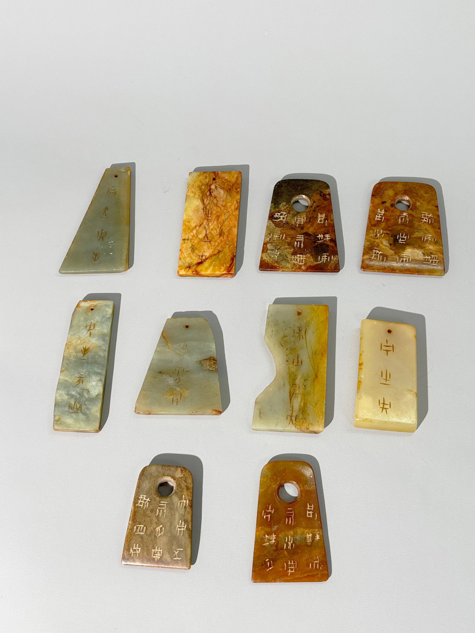 10 Chinese Jade Calligraphic Musical Chimes (1 of 8)