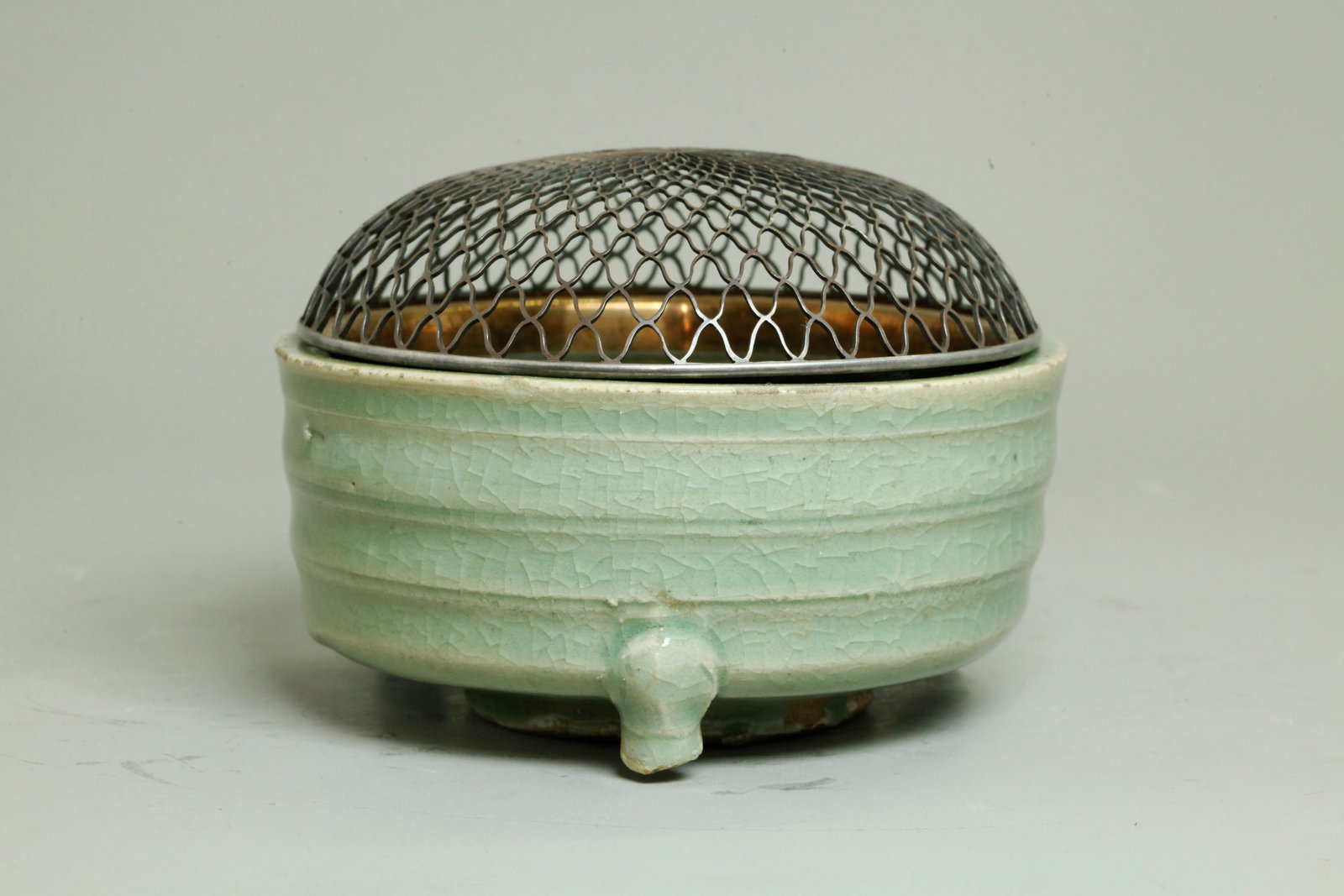 Chinese Longquan Porcelain Censer Silver Cover (1 of 5)