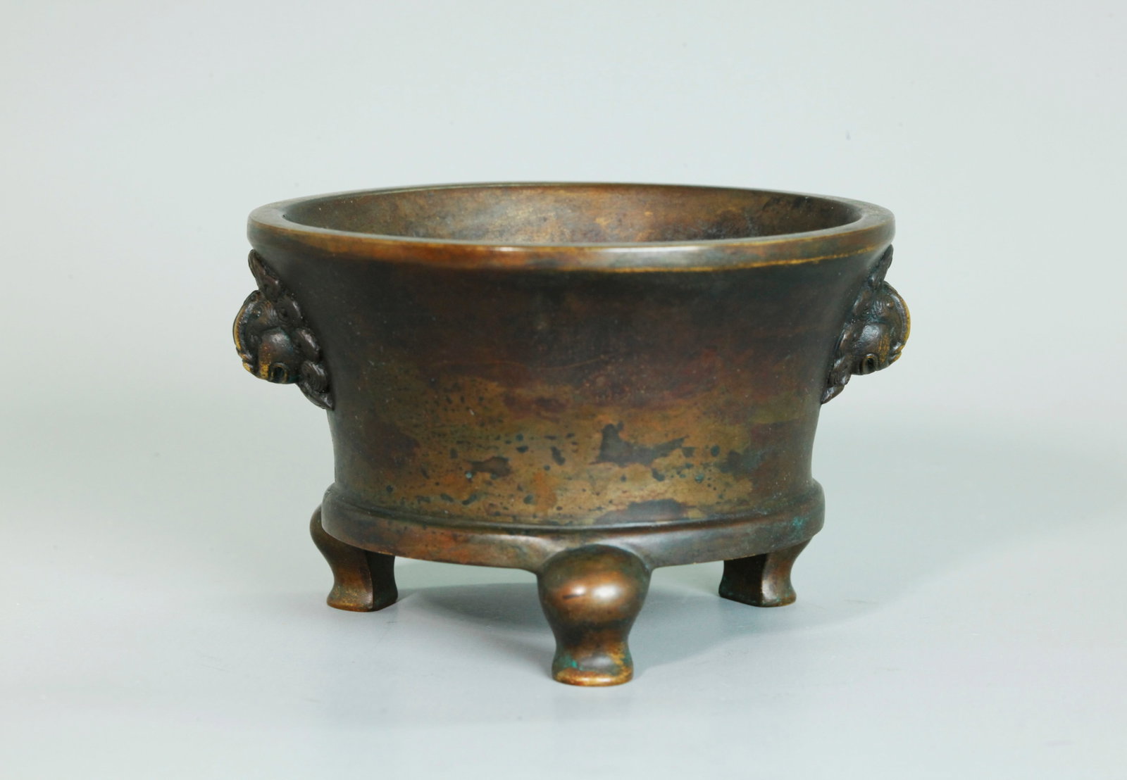Chinese Heavy Flared Bronze Censer on 3 Feet (1 of 5)