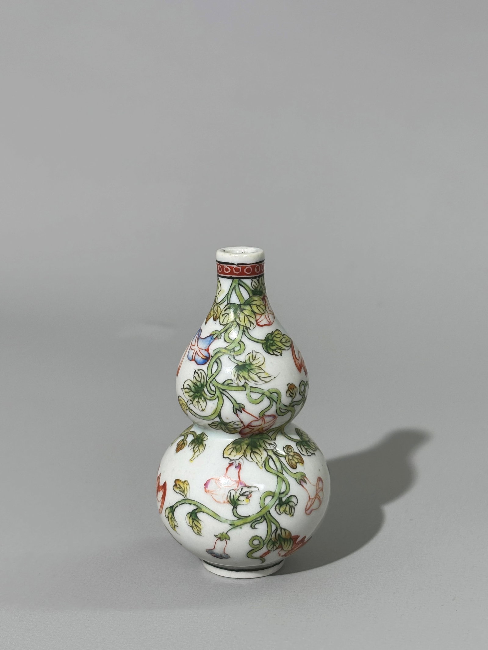 Chinese Enamel Porcelain Double Gourd Snuff Bottle (1 of 6)