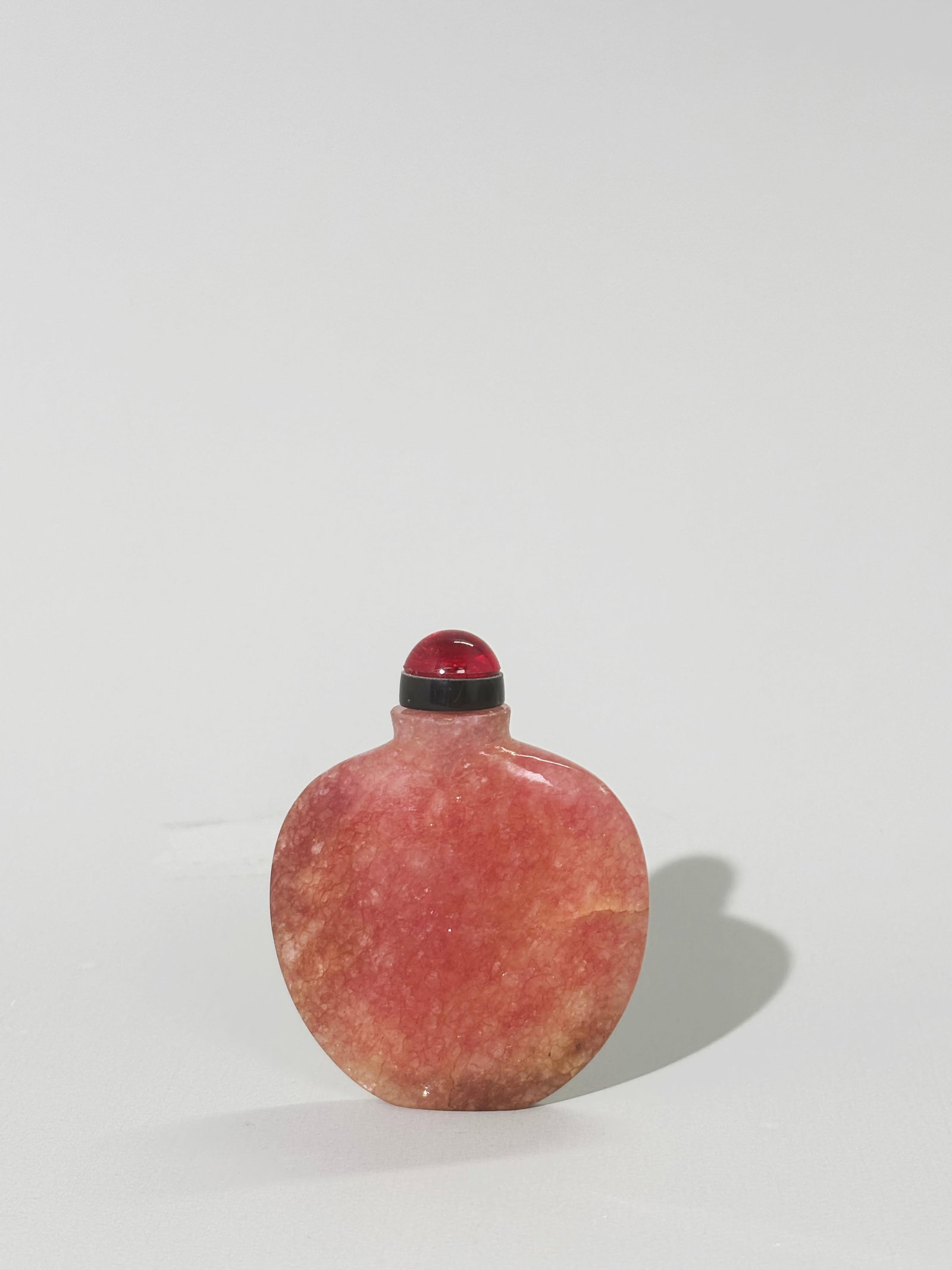 Fine Chinese 18/19th C Rose Quartz Snuff Bottle (1 of 5)