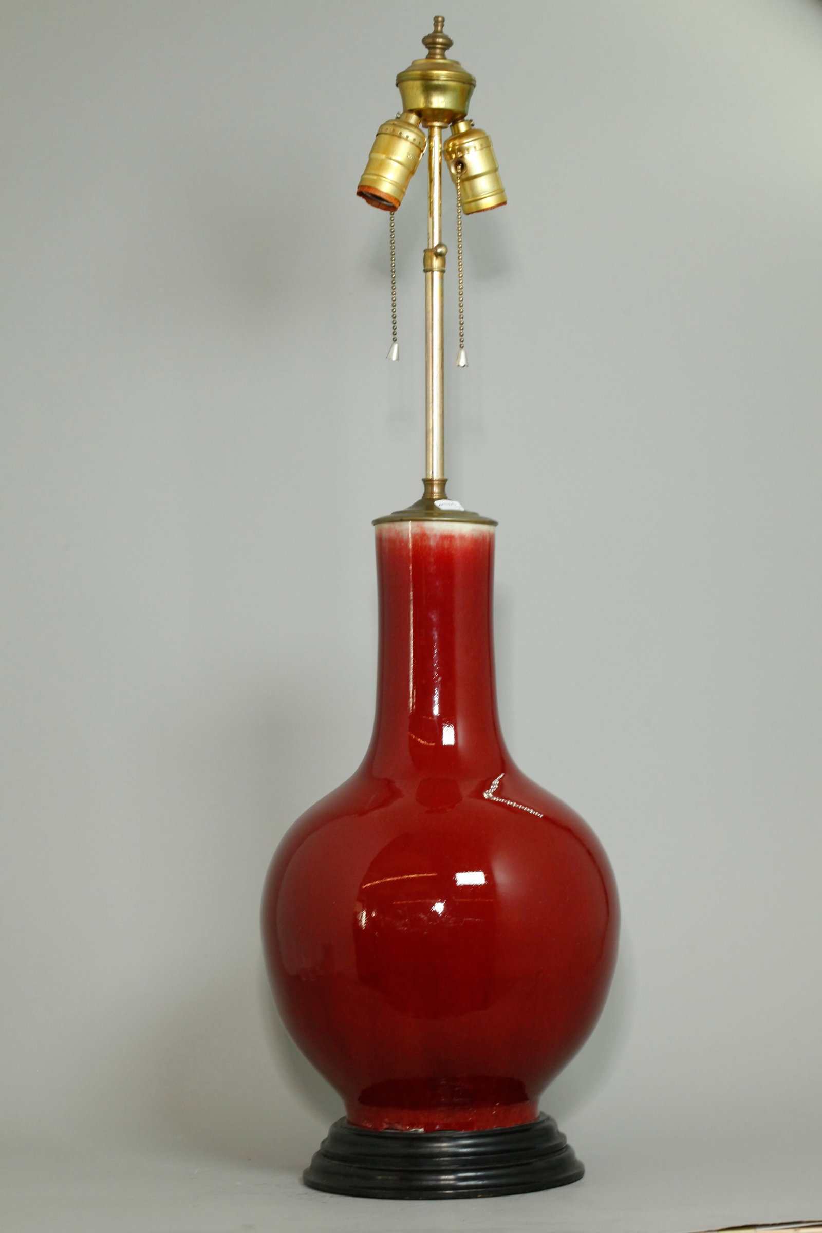 Chinese Underglaze Red Porcelain Vase Lamp (1 of 4)