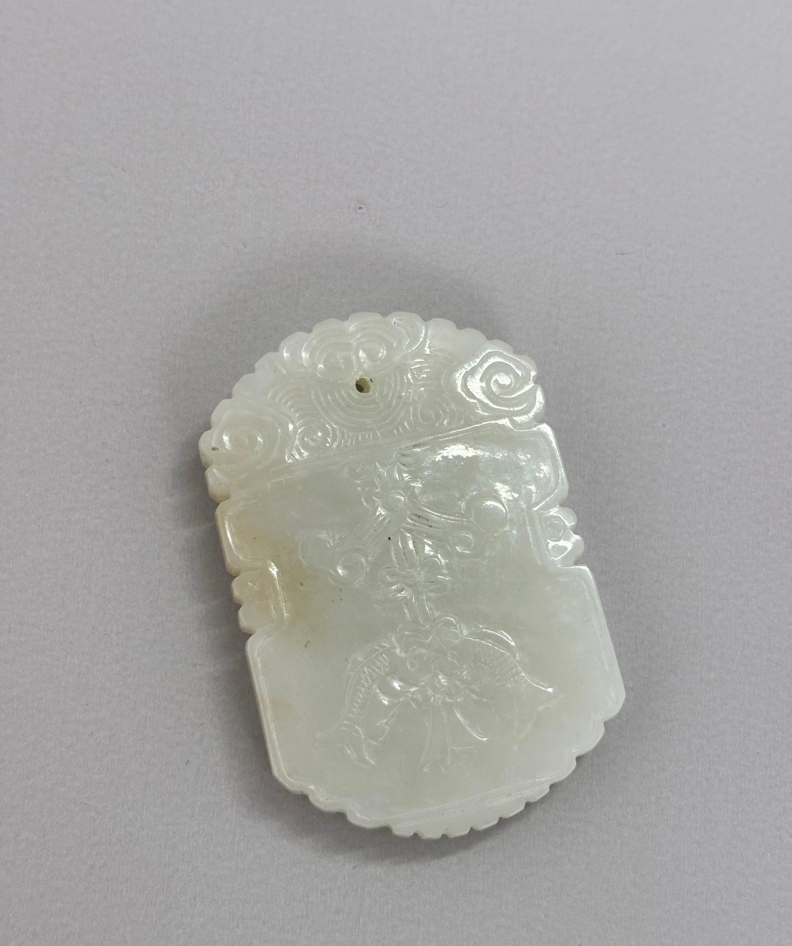 Good Chinese Late Qing Warm White Jade Pendant (1 of 5)