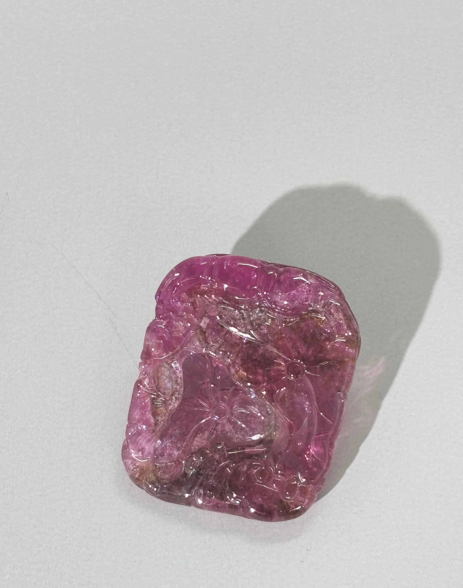 Chinese Purple-Pink Tourmaline Rectangular Pendant (1 of 4)