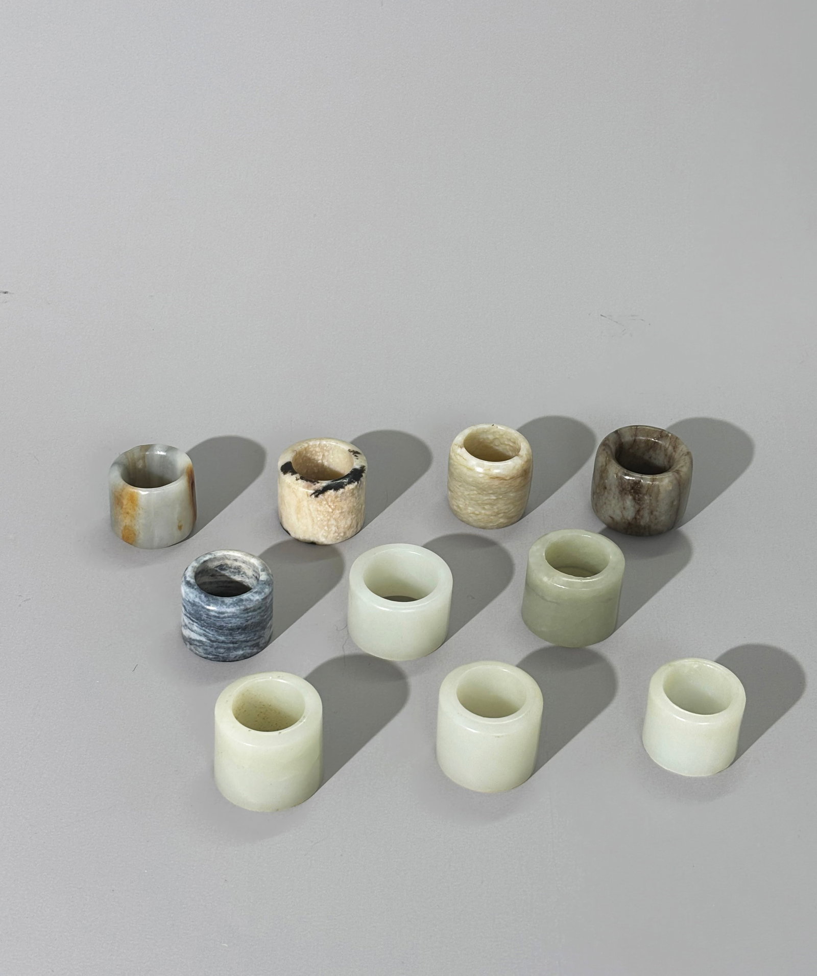 10 Chinese Ming & Qing Jade Archer's Rings (1 of 8)