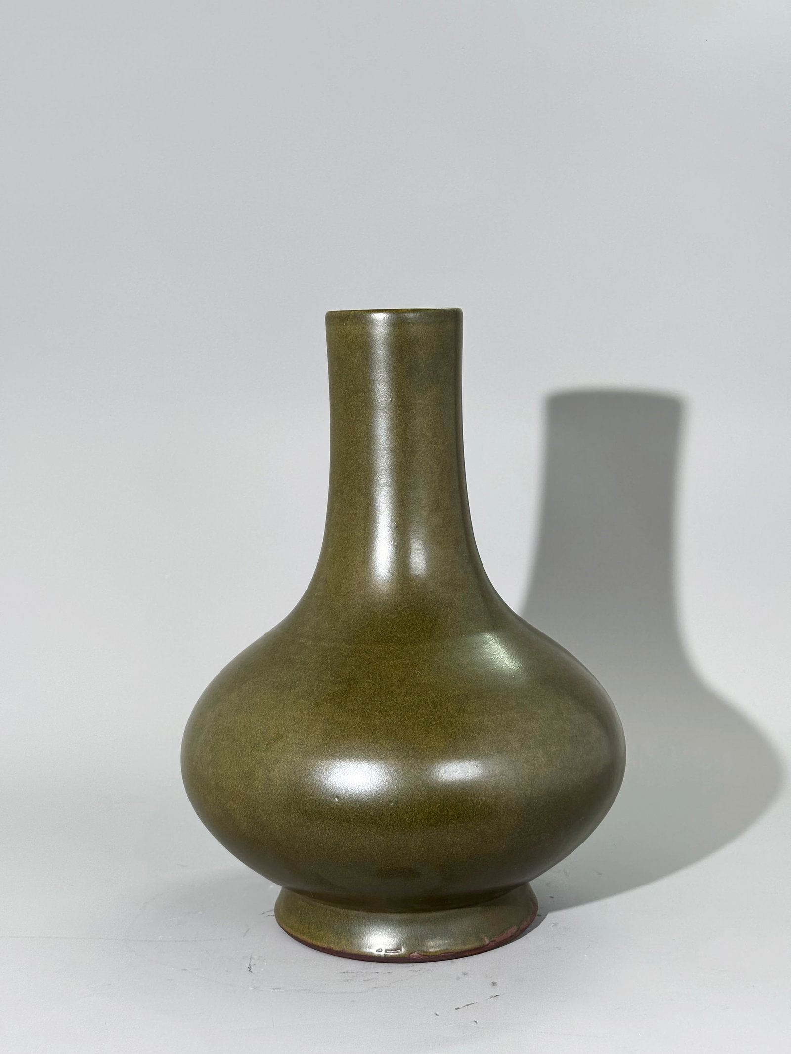 Chinese Monochrome Teadust Glazed Porcelain Vase (1 of 8)