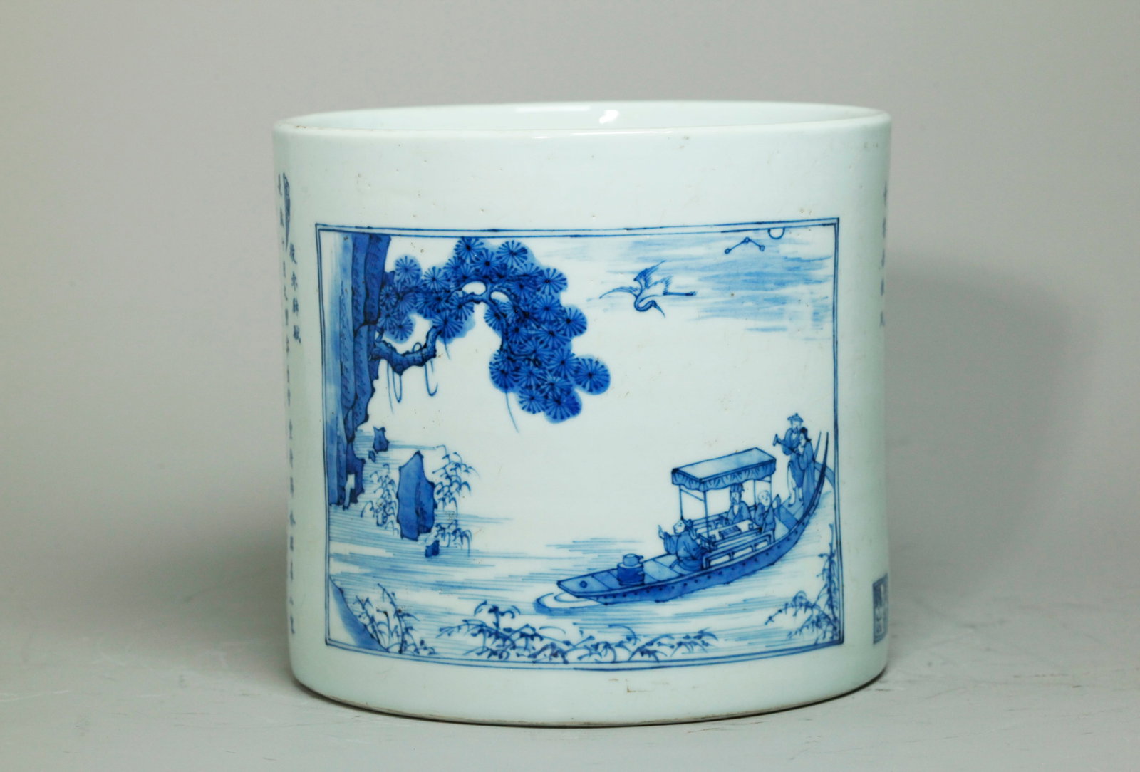 Chinese Blue White Porcelain Calligraphy Brush Pot (1 of 5)