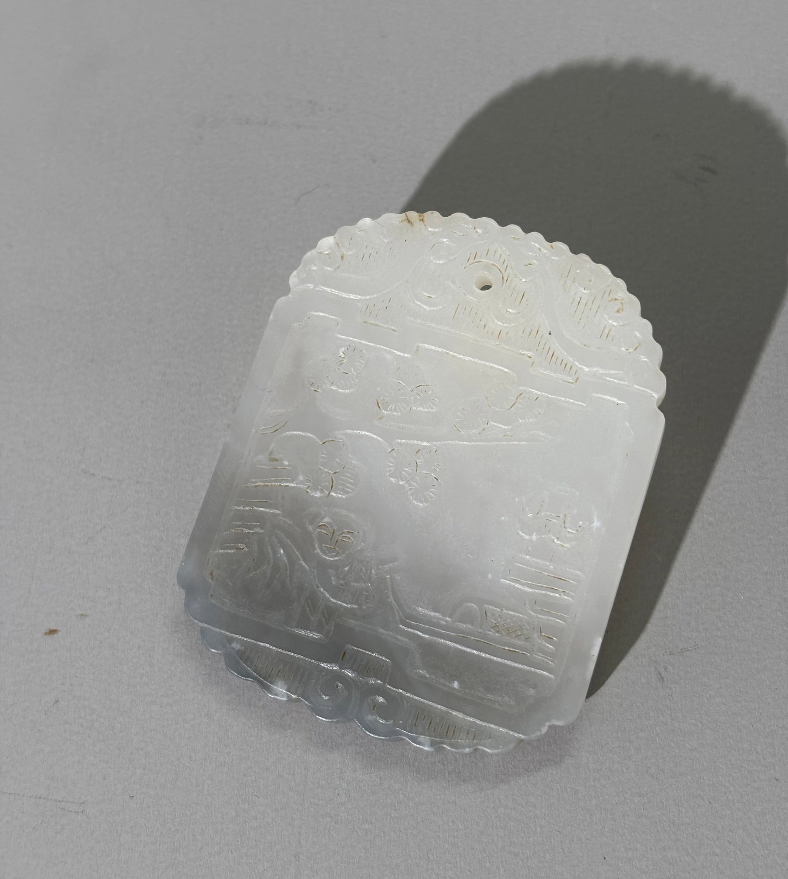 Chinese White to Gray Jade Pendant (1 of 5)