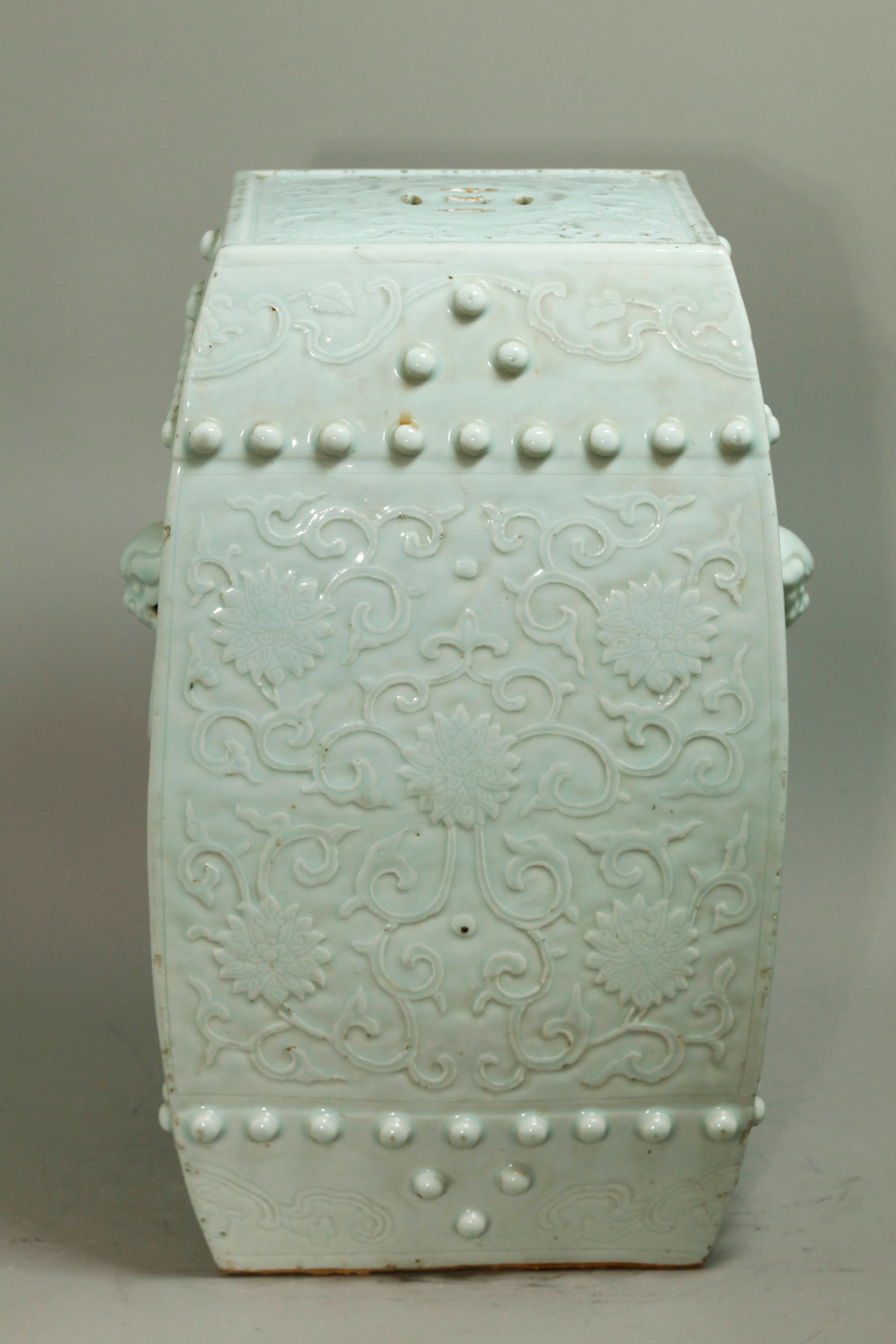 Chinese Qing Pale Celadon Porcelain Garden Seat (1 of 5)