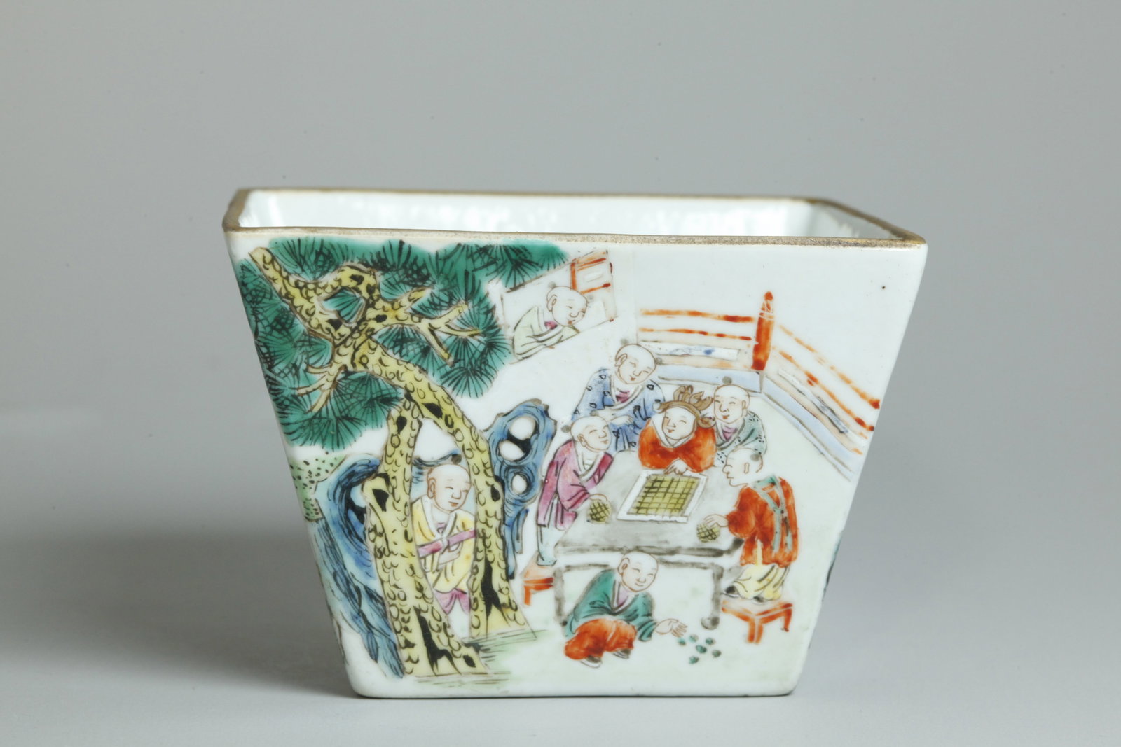 Fine Chinese Enameled Porcelain 100 Boys Cup (1 of 6)