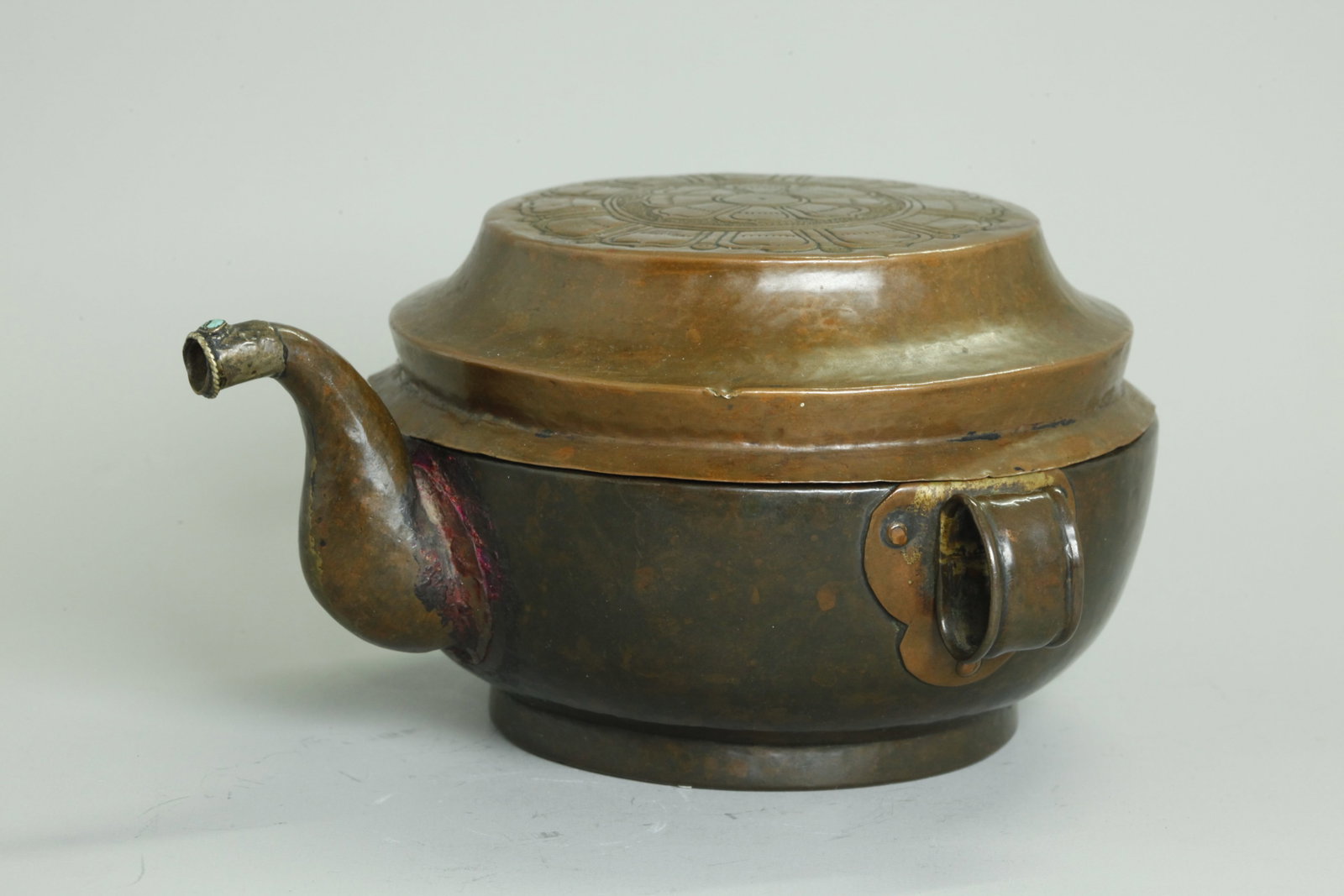 Tibetan Incised Copper Ceremonial Pouring Vessel (1 of 5)