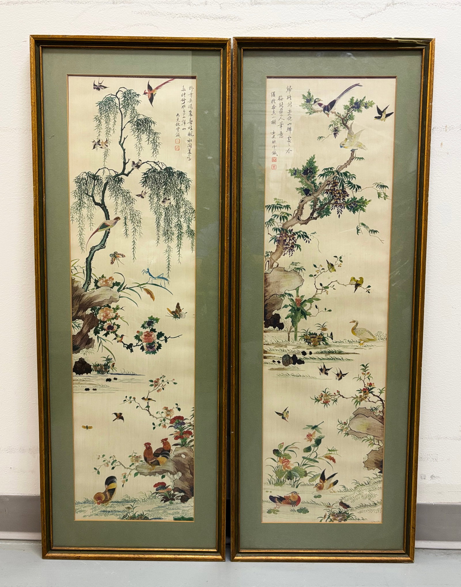 Pair of Chinese printed Bird-and-Flower (1 of 6)