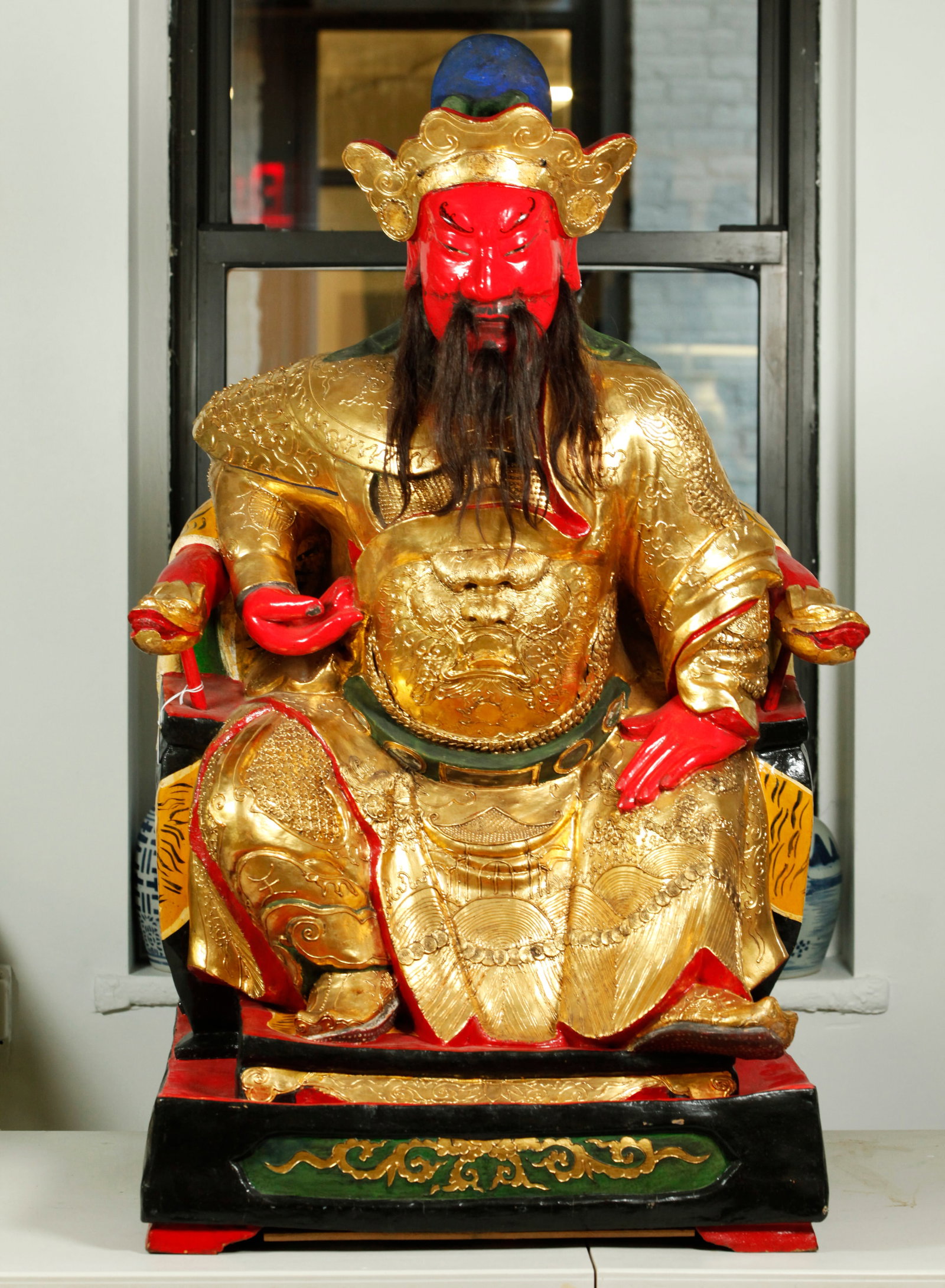 Large Chinese Temple-Size Seated Guandi Protector (1 of 6)