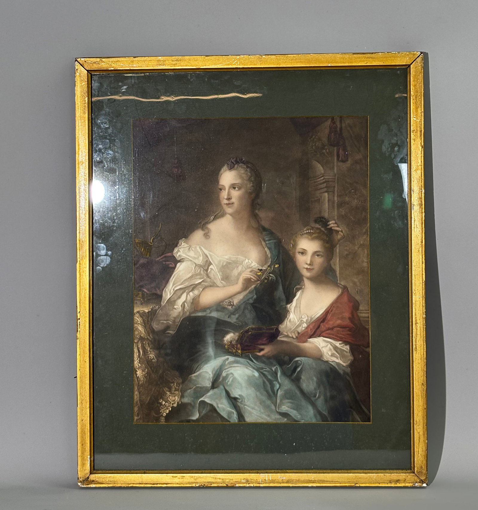 Mezzotint Nattier "Madame Marsollier & Daughter" (1 of 5)