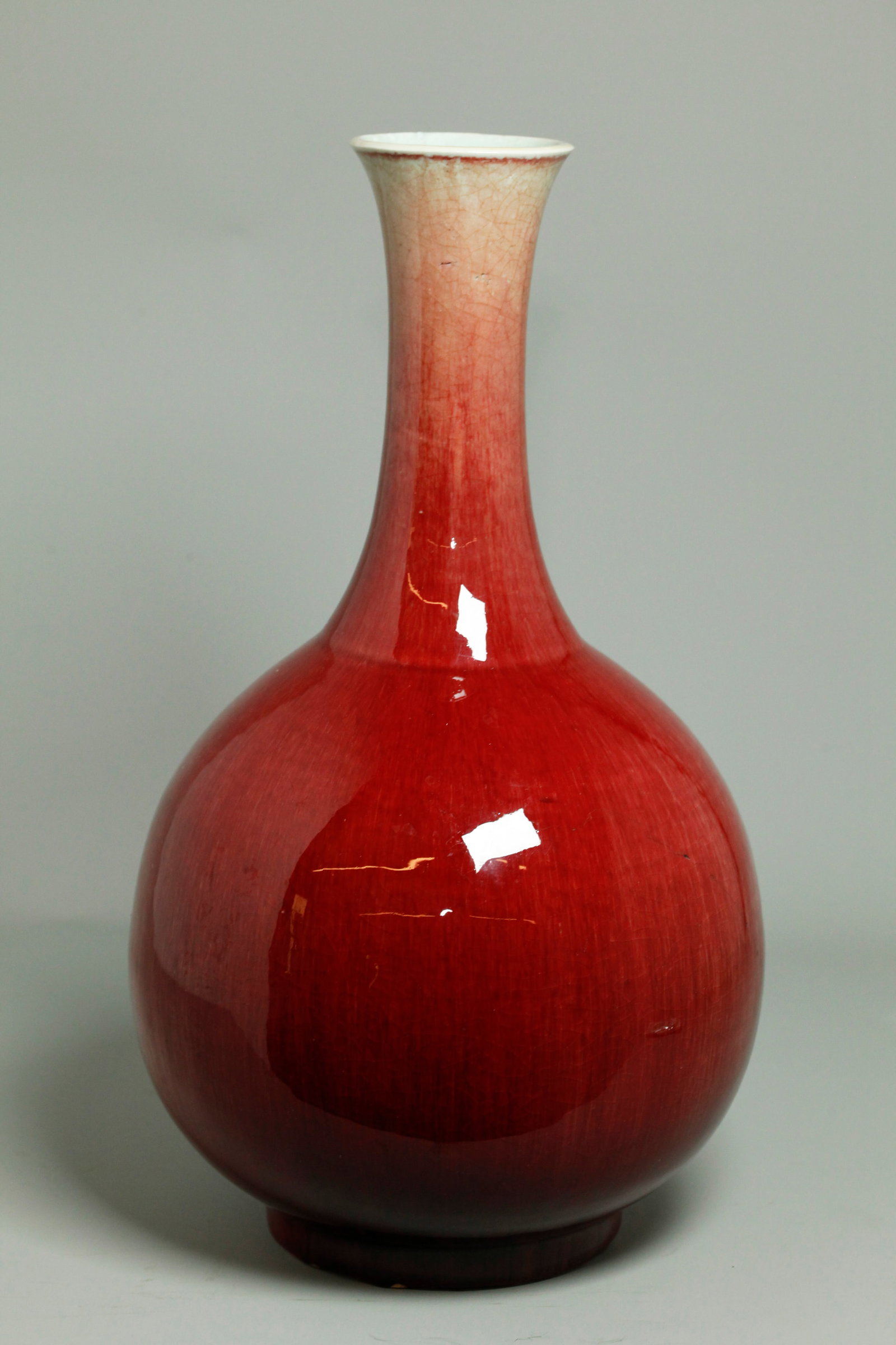 Lg Chinese Langyao Underglaze Red Porcelain Vase (1 of 6)