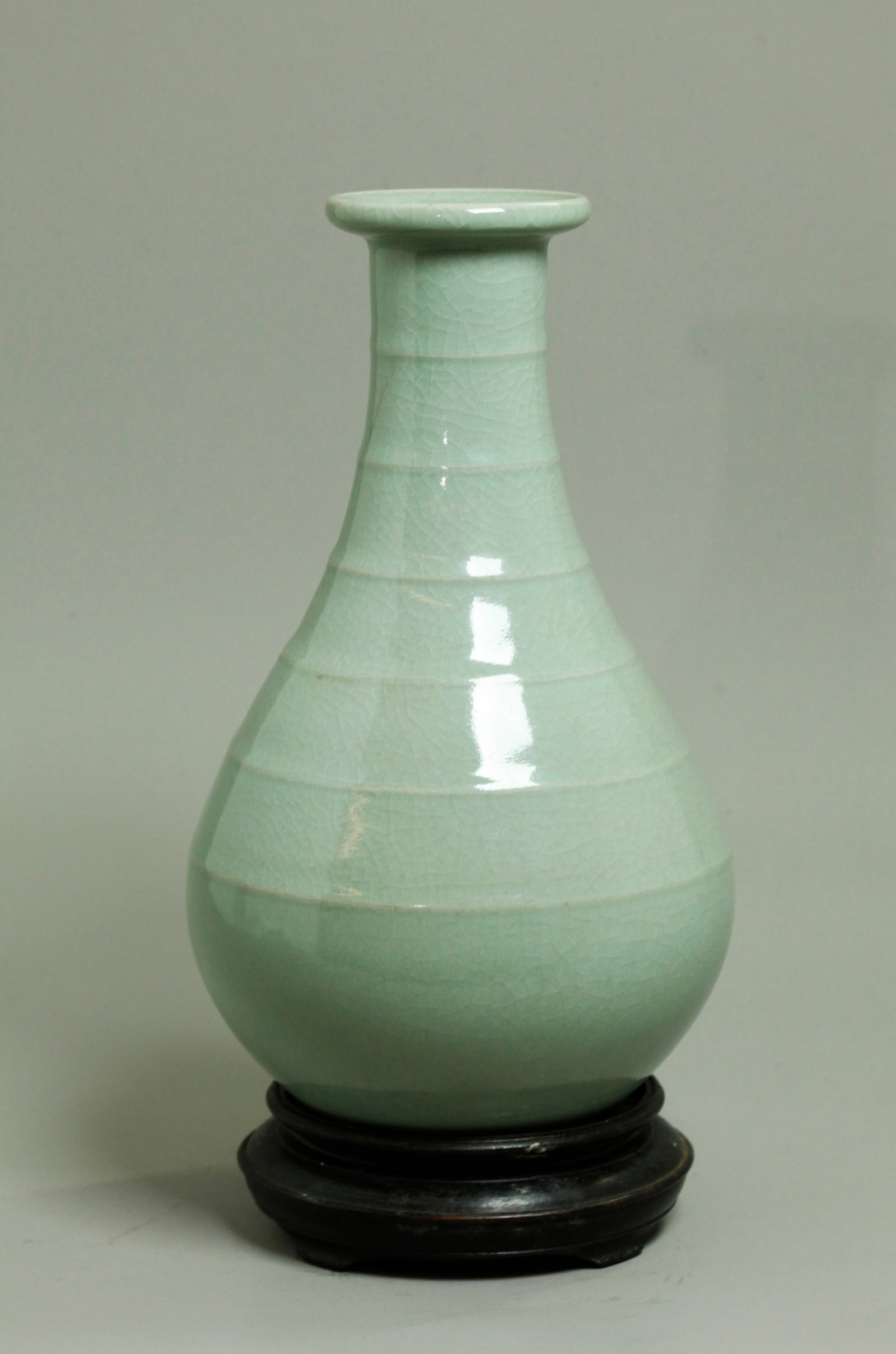 Chinese Guan-Type Celadon Porcelain Bottle Vase (1 of 5)