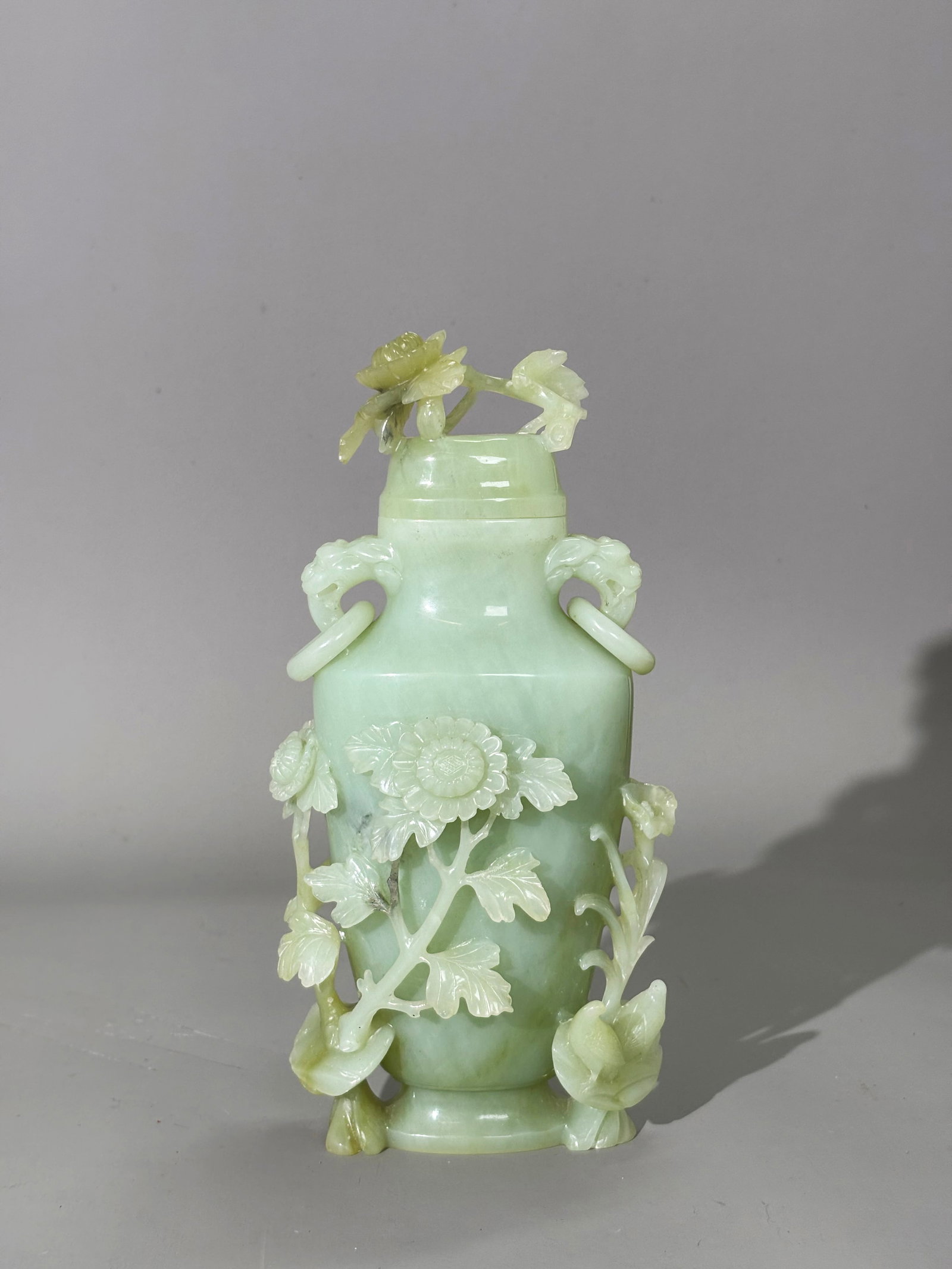 Chinese Jade Or Hard Stone Carved Covered Urn (1 of 8)