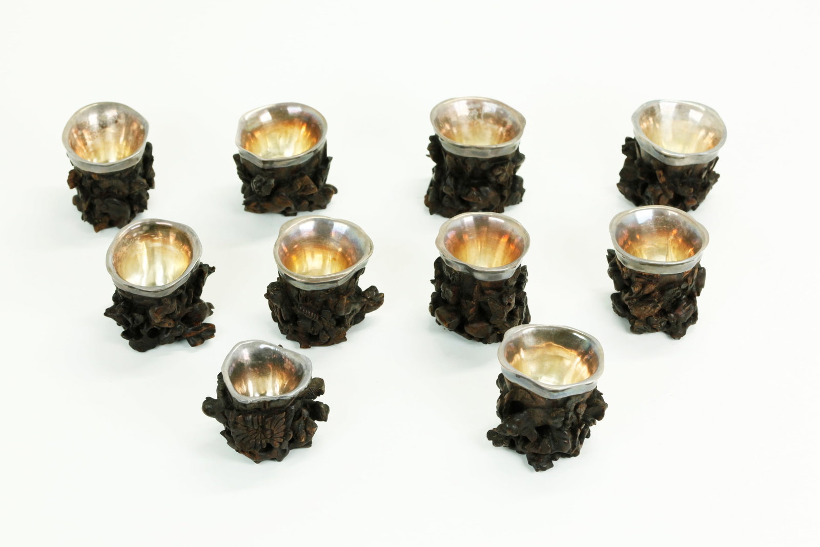 10 Rare Chinese 18/19th C Chengxiang & Silver Cups - 15