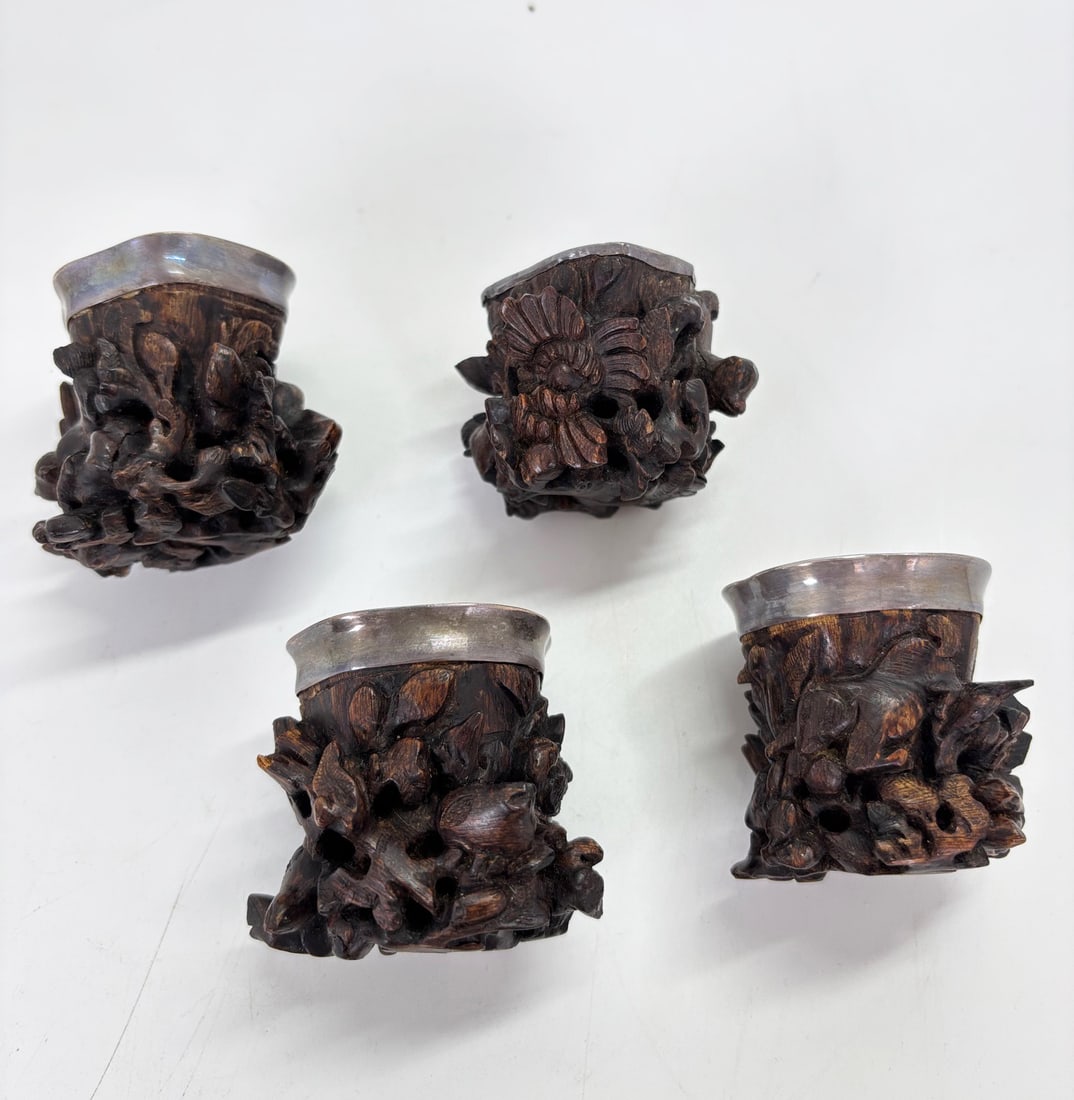 10 Rare Chinese 18/19th C Chengxiang & Silver Cups - 5