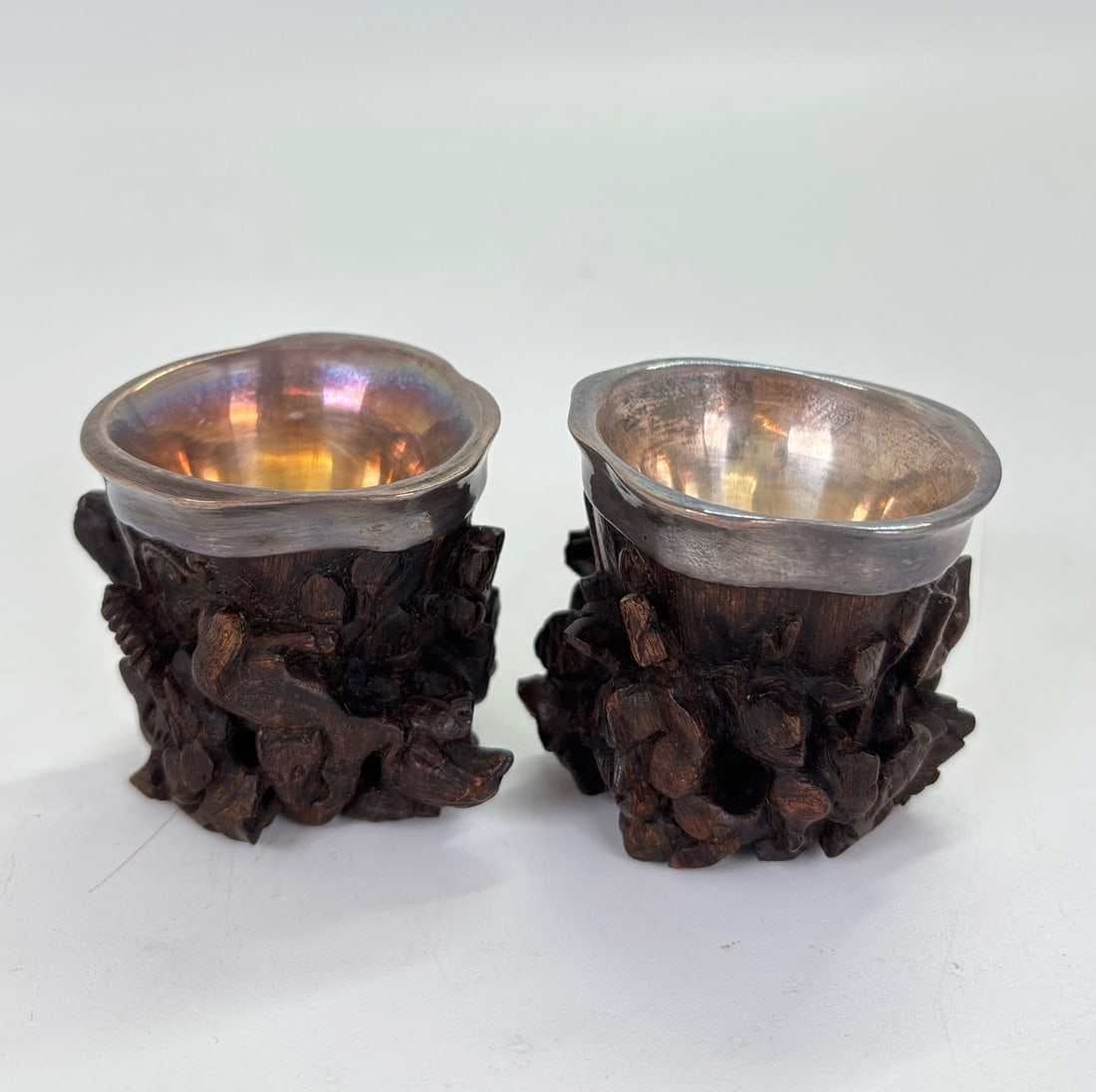 10 Rare Chinese 18/19th C Chengxiang & Silver Cups - 7