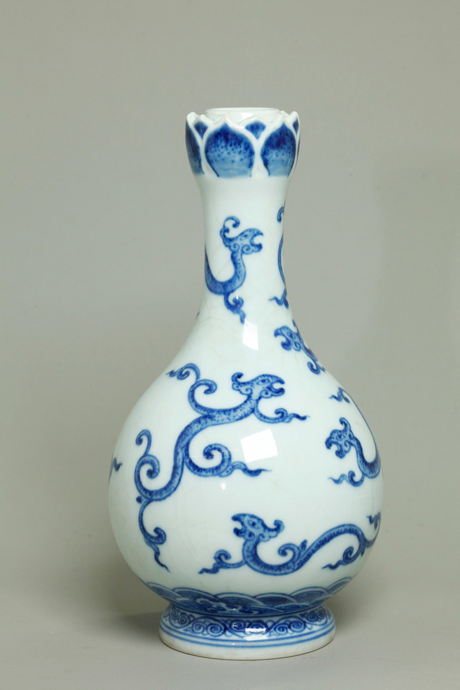 Chinese Blue & White Porcelain 8 Chilong Vase (1 of 5)