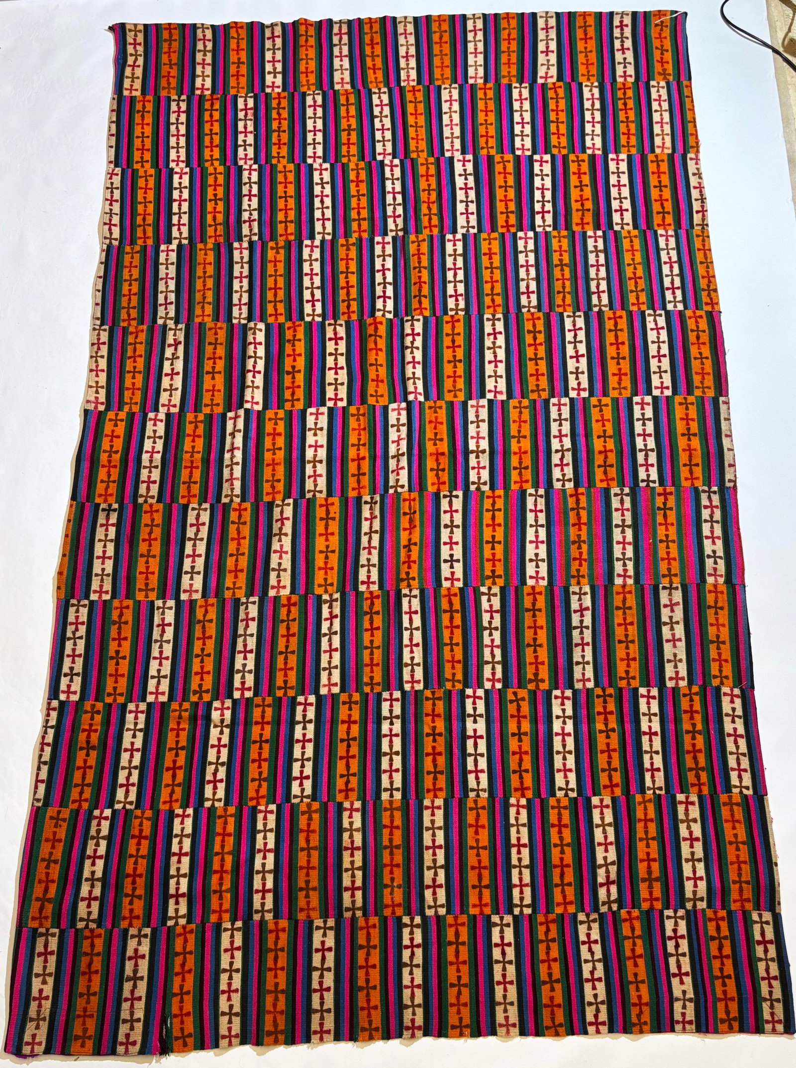 Tibetan 19/20th C Nambu Wool 11 Panel Blanket (1 of 5)