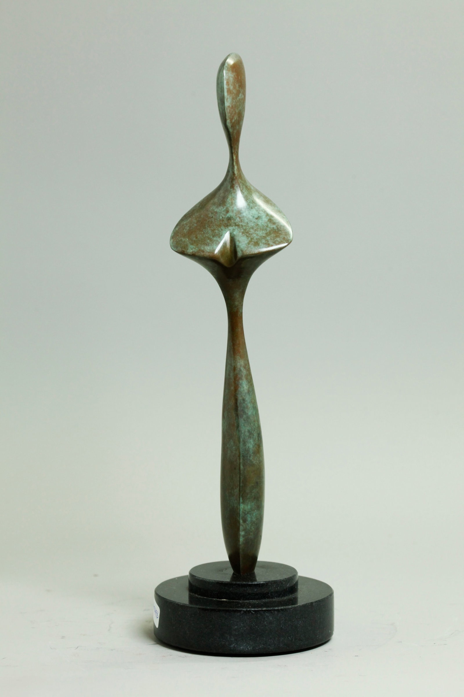 Modernist Cast Bronze Standing Figure Marble Base (1 of 5)