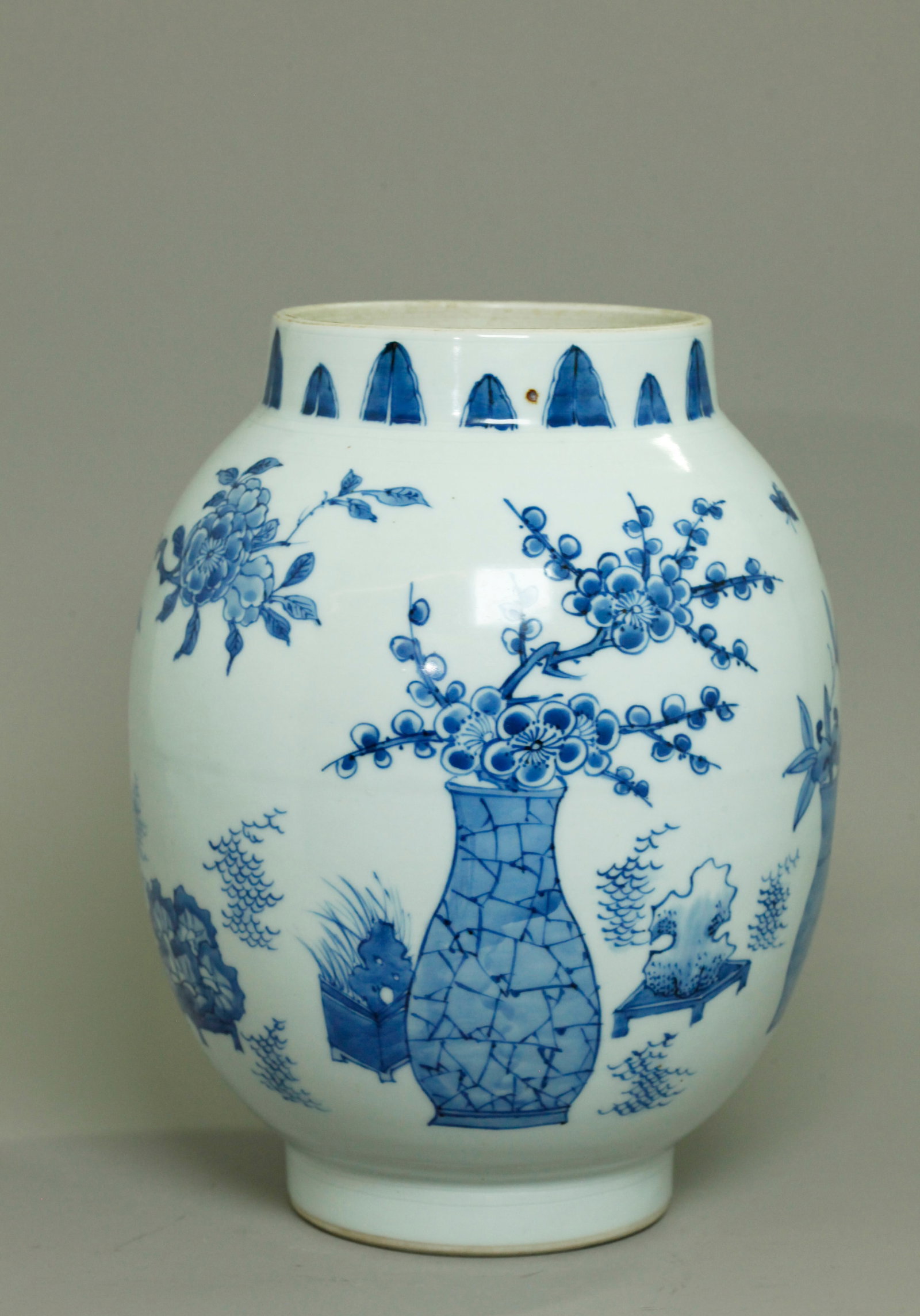 Chinese Blue & White Porcelain Lantern Jar (1 of 5)
