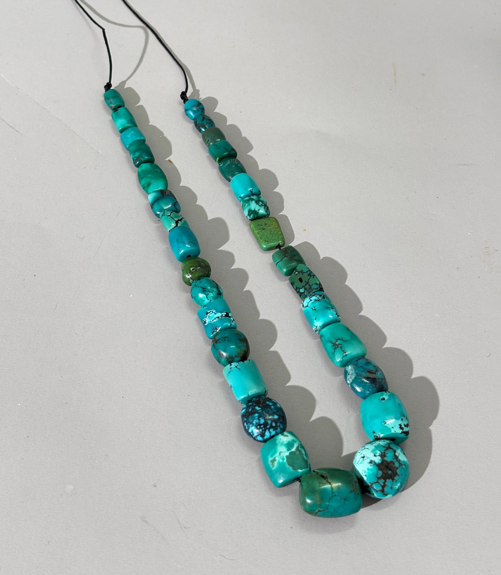 Chinese Antique Turquoise 31 Bead Necklace; 62G (1 of 5)