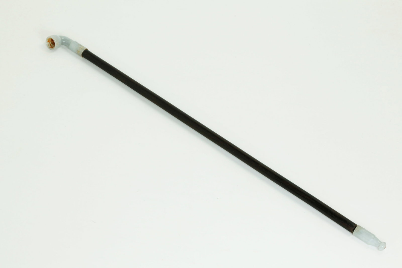 Chinese Grey-Lavender Jadeite & Hard Wood Pipe (1 of 5)