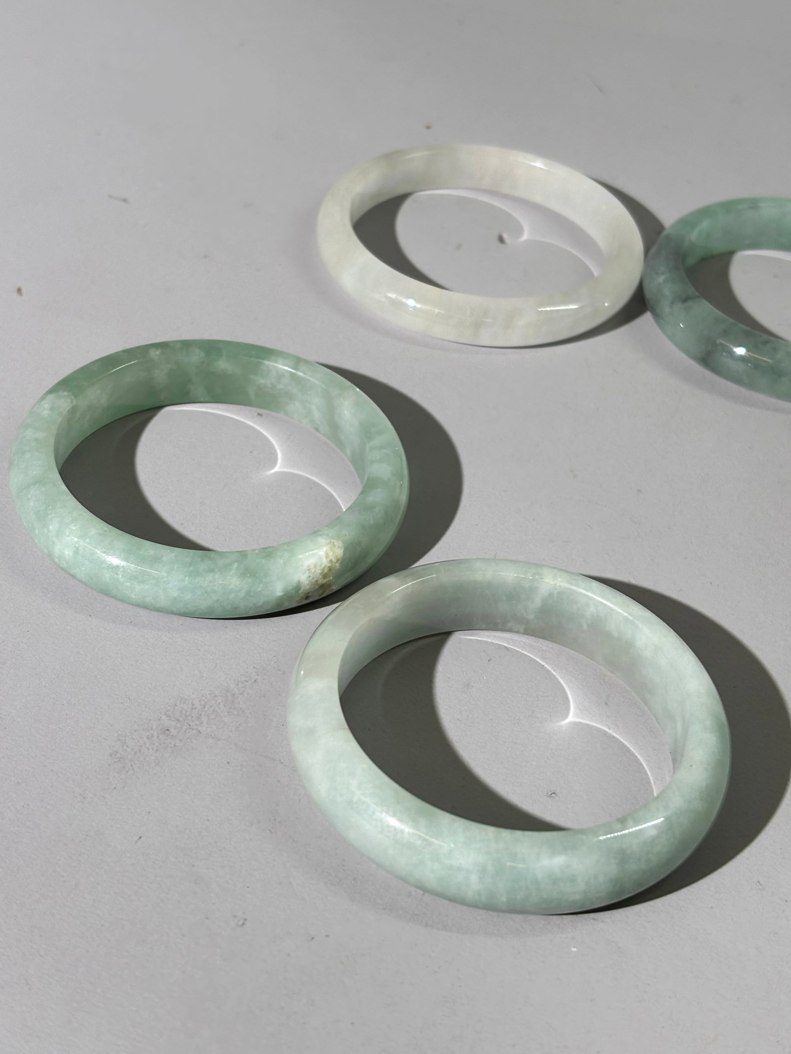 4 Chinese Translucent Jadeite Bangles - 2