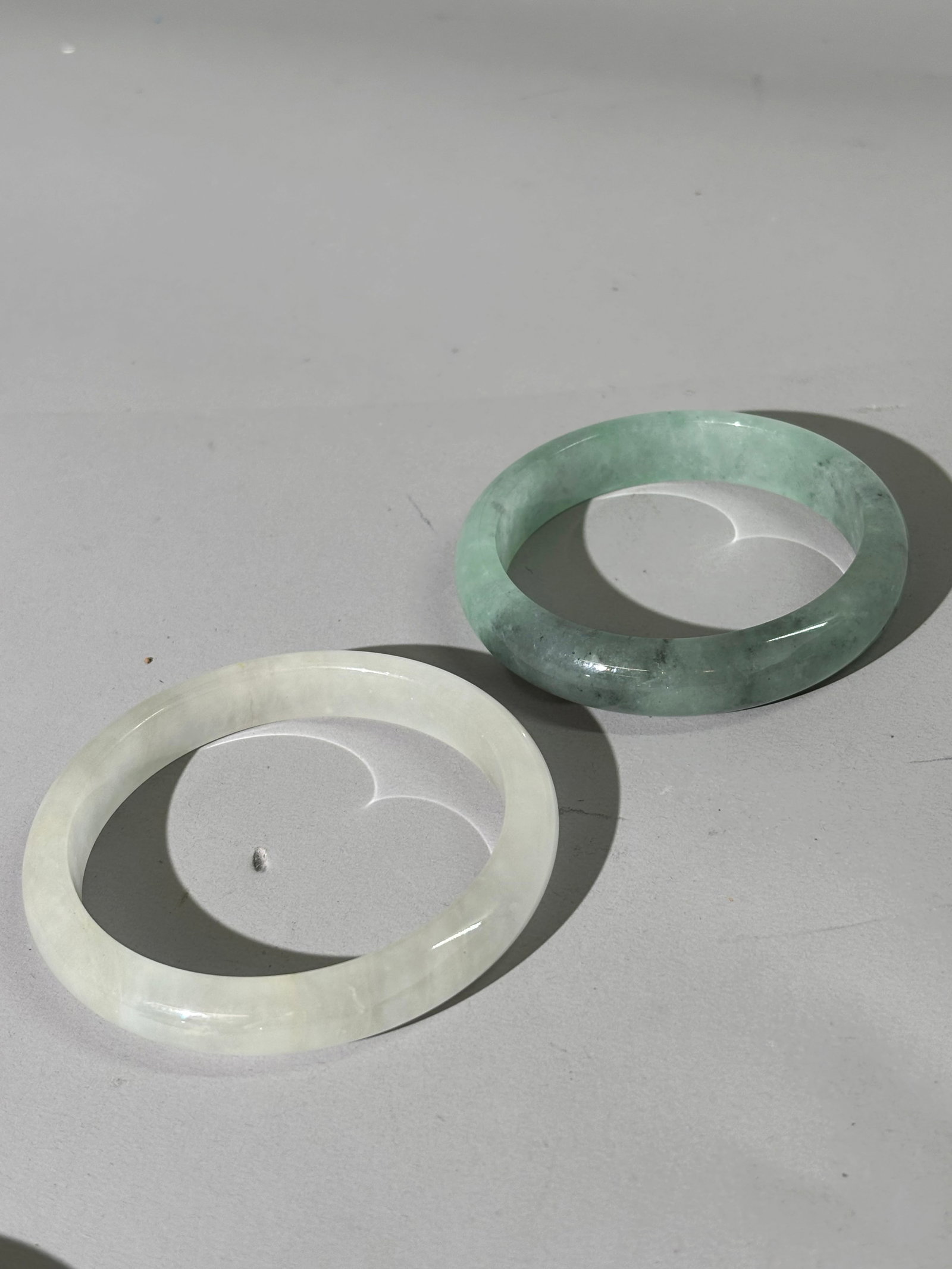 4 Chinese Translucent Jadeite Bangles - 3