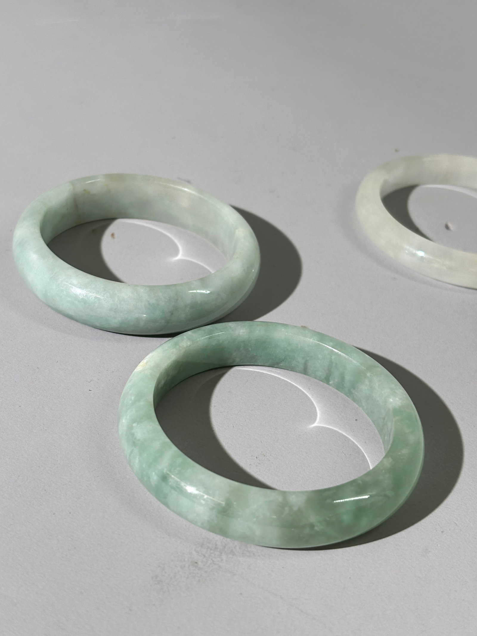 4 Chinese Translucent Jadeite Bangles - 4