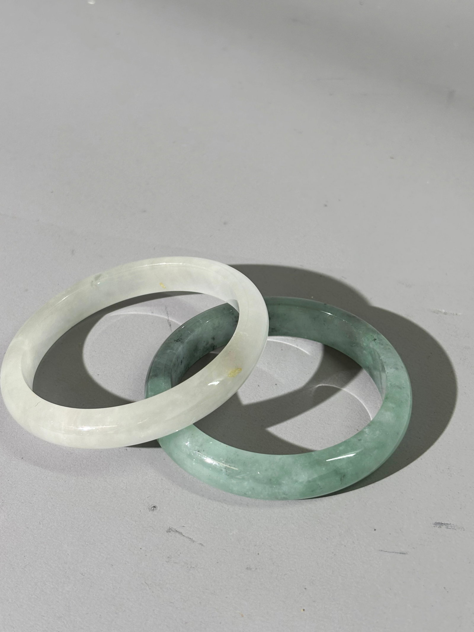 4 Chinese Translucent Jadeite Bangles - 5