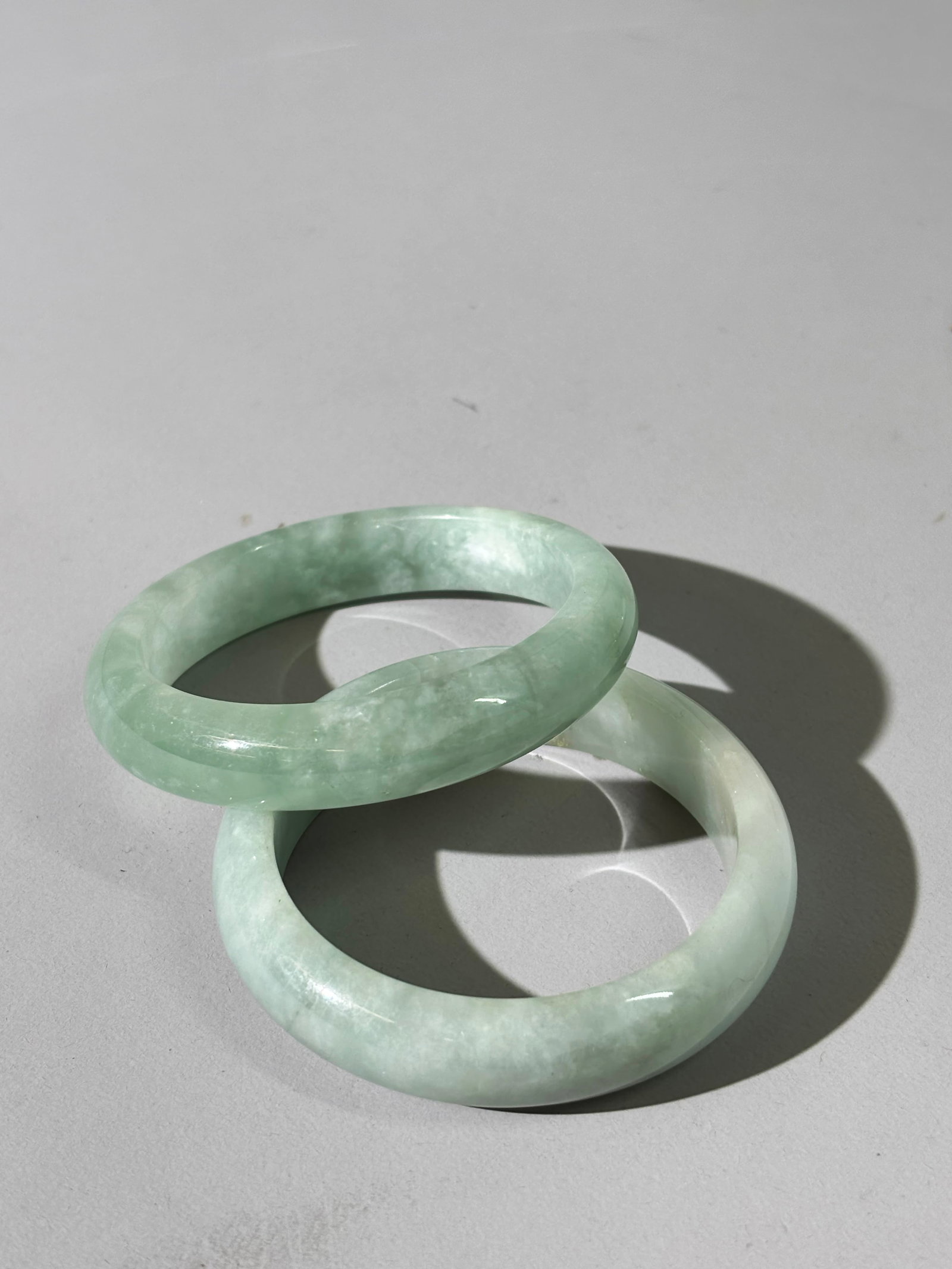4 Chinese Translucent Jadeite Bangles - 6