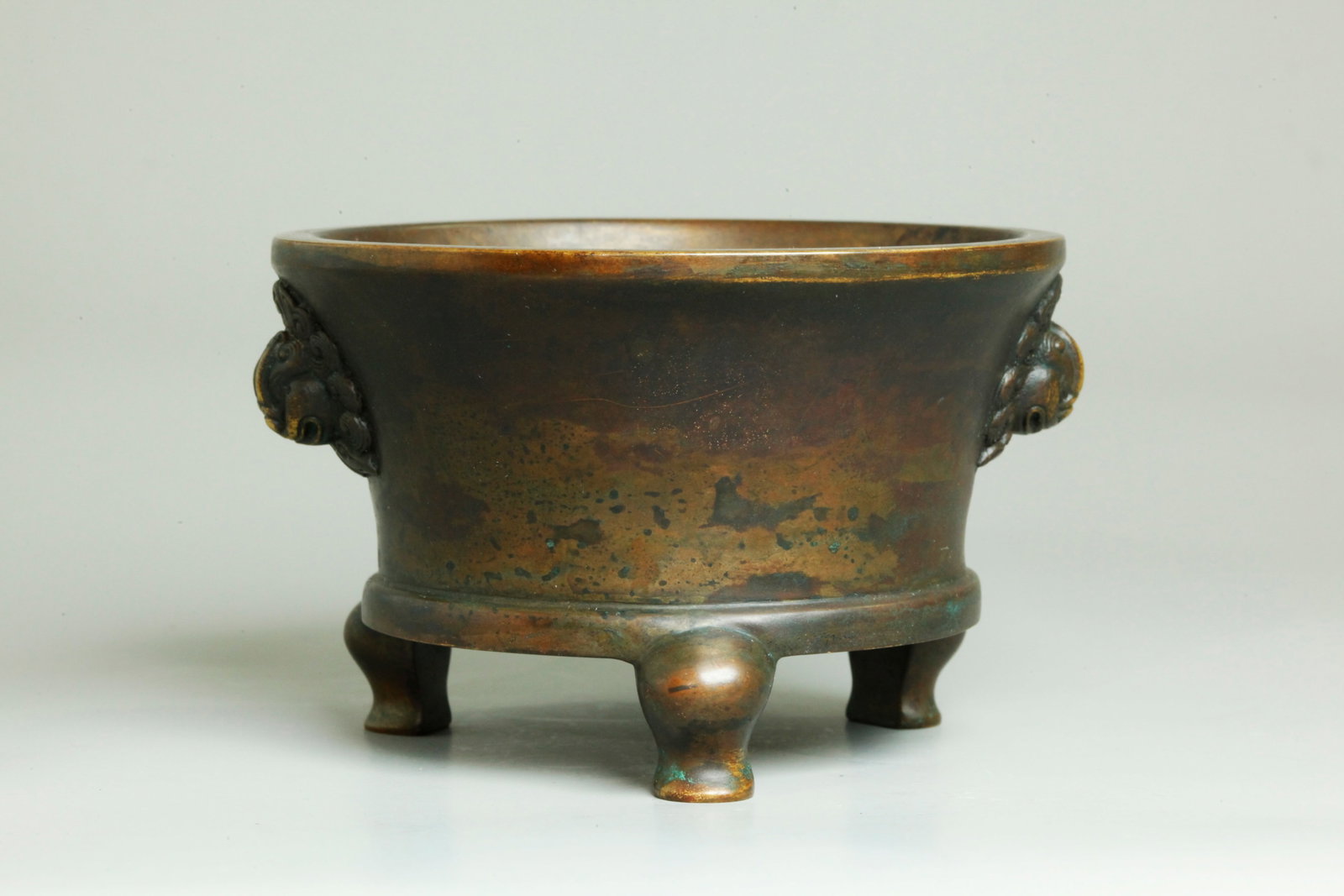 Small Heavy Chinese Bronze Censer; 970G (1 of 5)