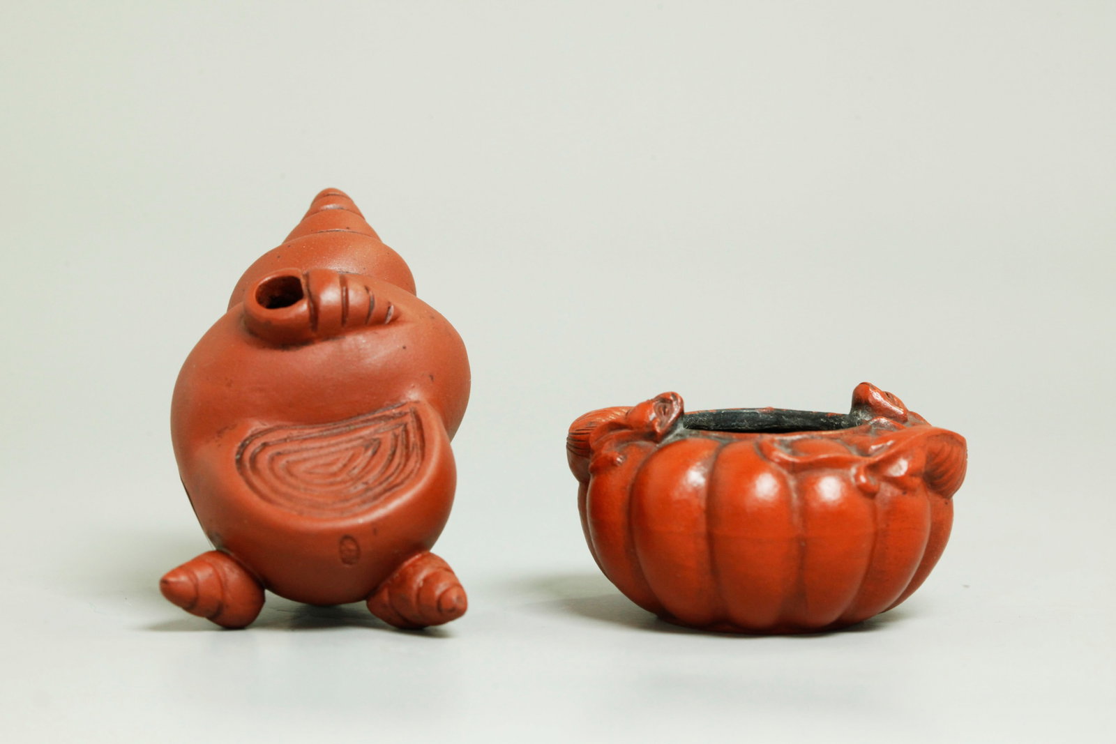Rare Chinese Yixing Zisha Water Pot & Dropper (1 of 7)