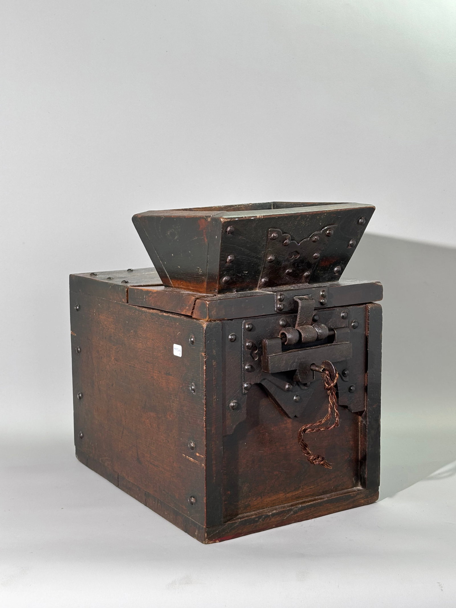 Japanese Temple Wood & Iron Alms Lock Box (1 of 6)