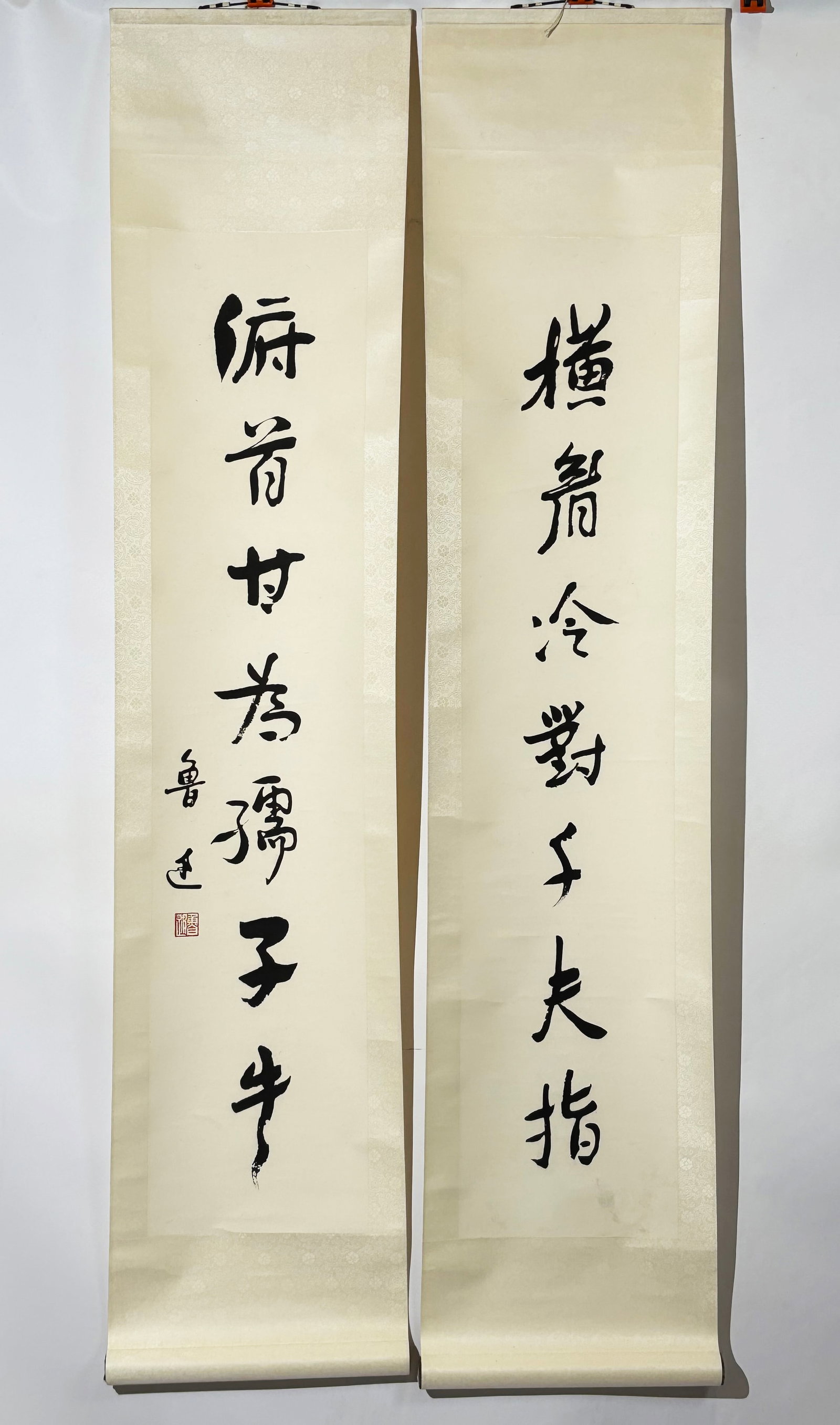 Pair of Chinese Calligraphy Couplet (1 of 5)