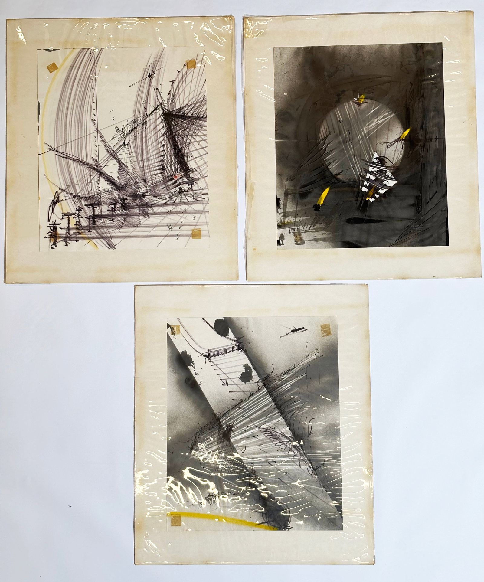 Philip Weichberger; 3 Ink Abstractions On Paper (1 of 5)